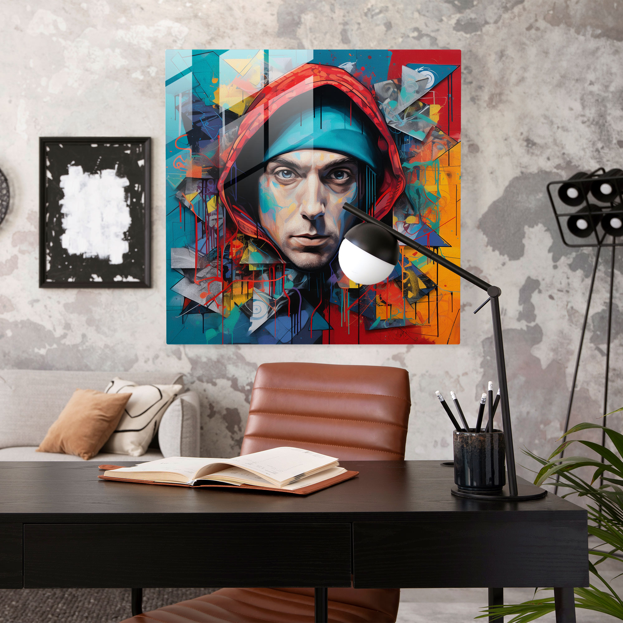 Eminem Glass Wall Art - Eminem, Wall Decoration, Modern Art, Eminem