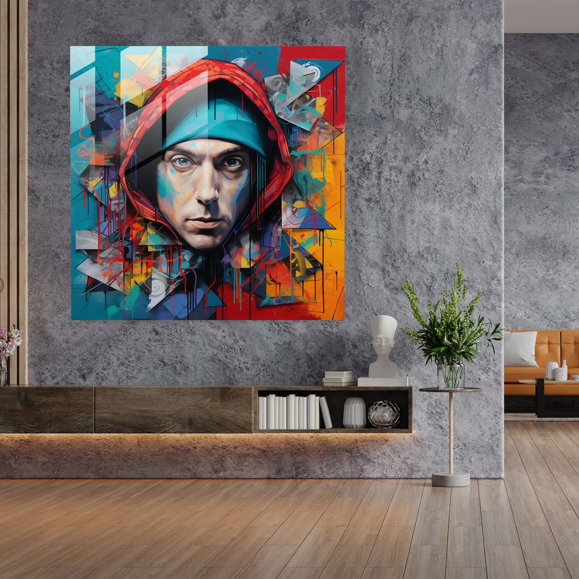 Eminem Glass Wall Art - Eminem, Wall Decoration, Modern Art, Eminem