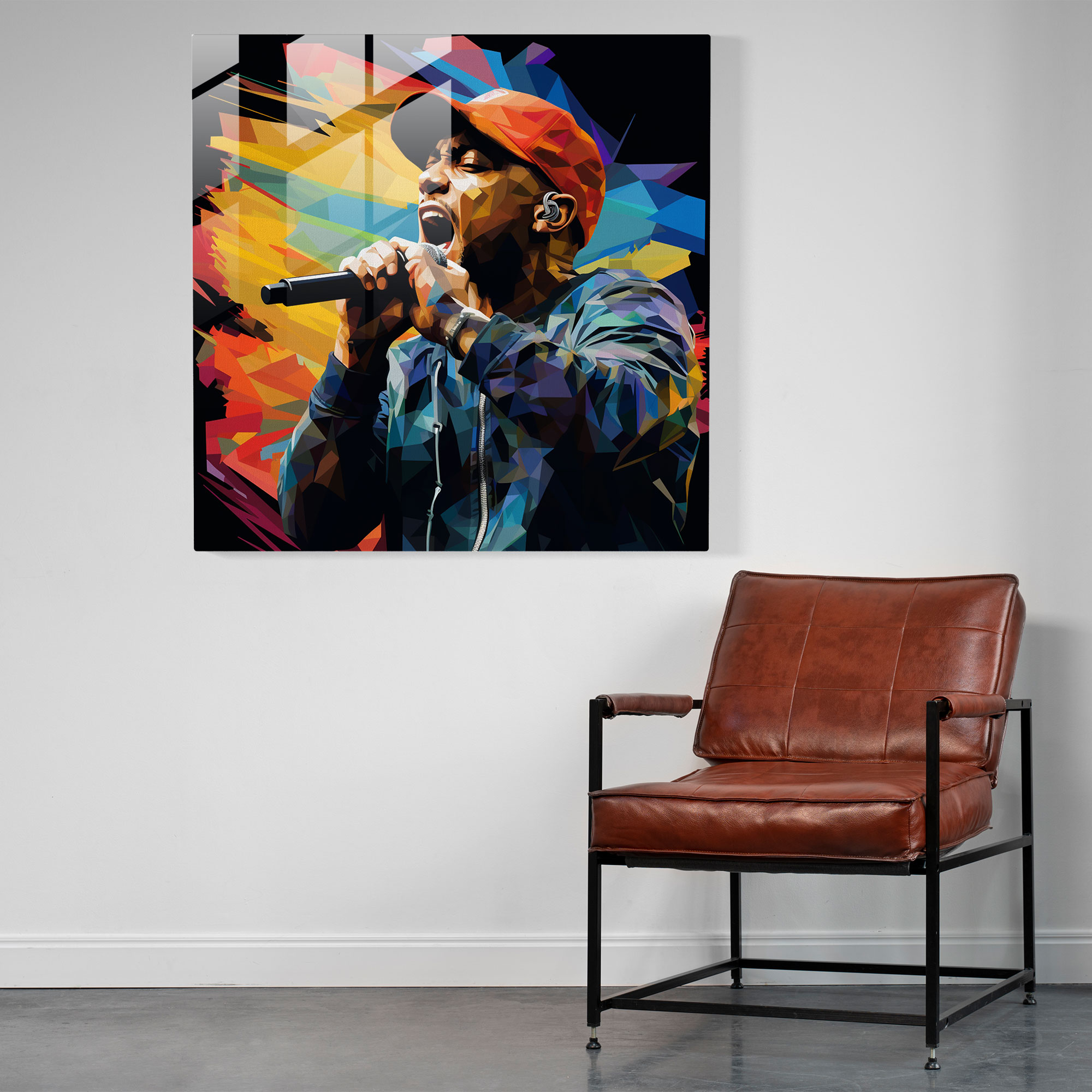 Eminem Glasbild - Eminem Glas Kunst Wohn-Deko Wand-Deko
