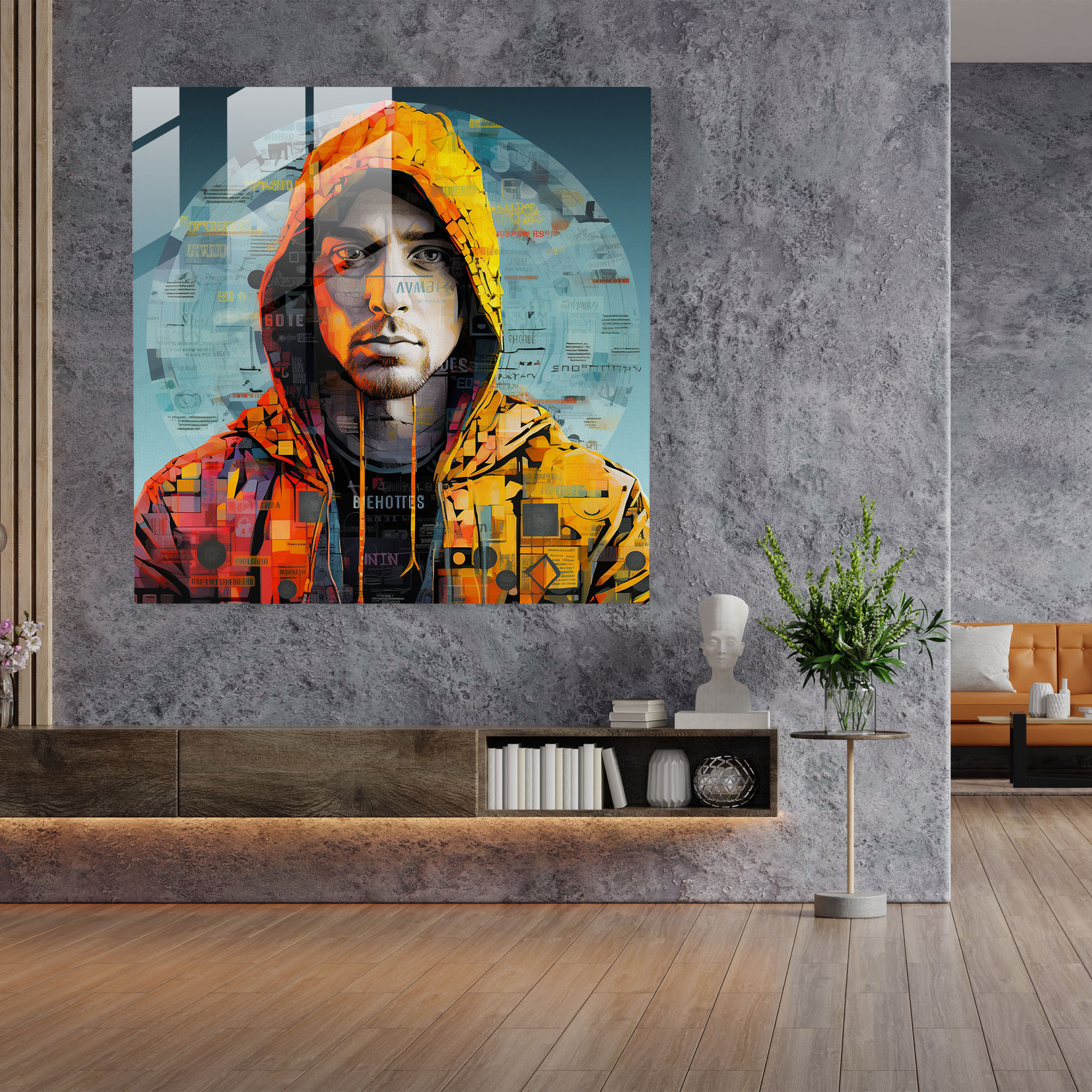Eminem Glass Wall Art - Eminem, Glass Wall Art, Vibrant, Impact