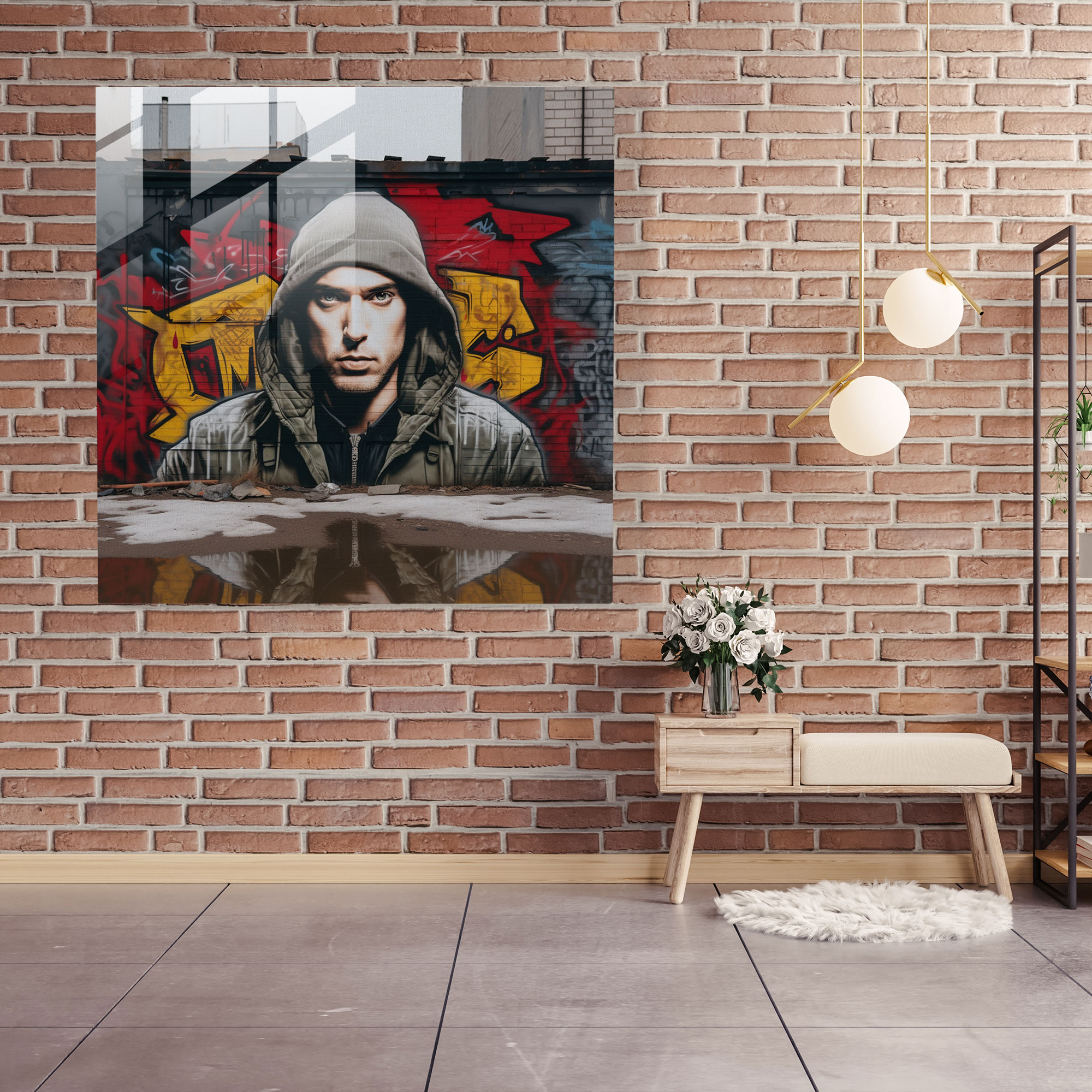Eminem Home Decoration - Eminem, Eminem, Street Art Mural Design, Rebellious Spirit