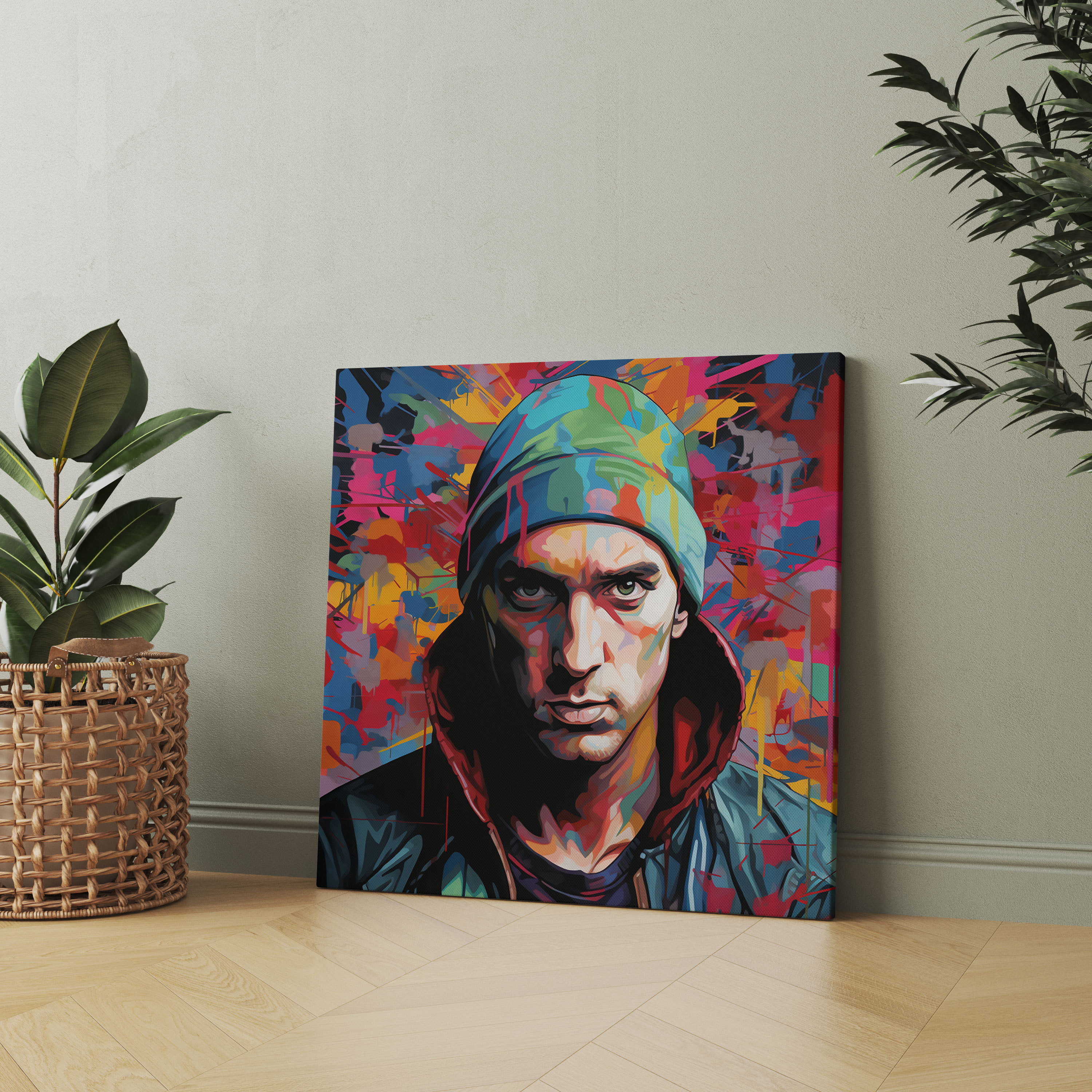 Eminem Graffiti Canvas Print - Eminem, Wall Decoration, Eminem, Canvas Print