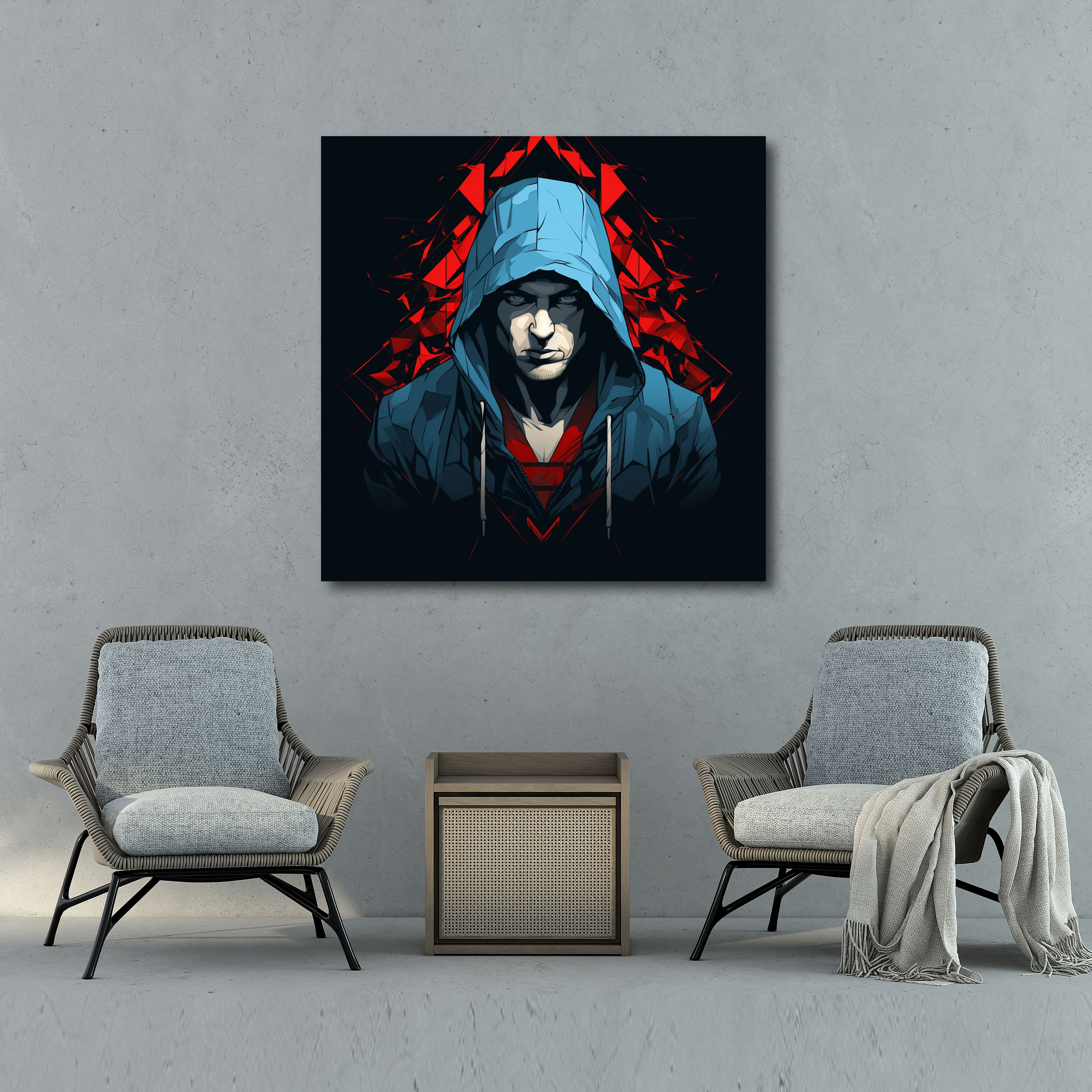 Moderne Eminem Logo Wandkunst - Eminem Leinwandbild Wanddekoration