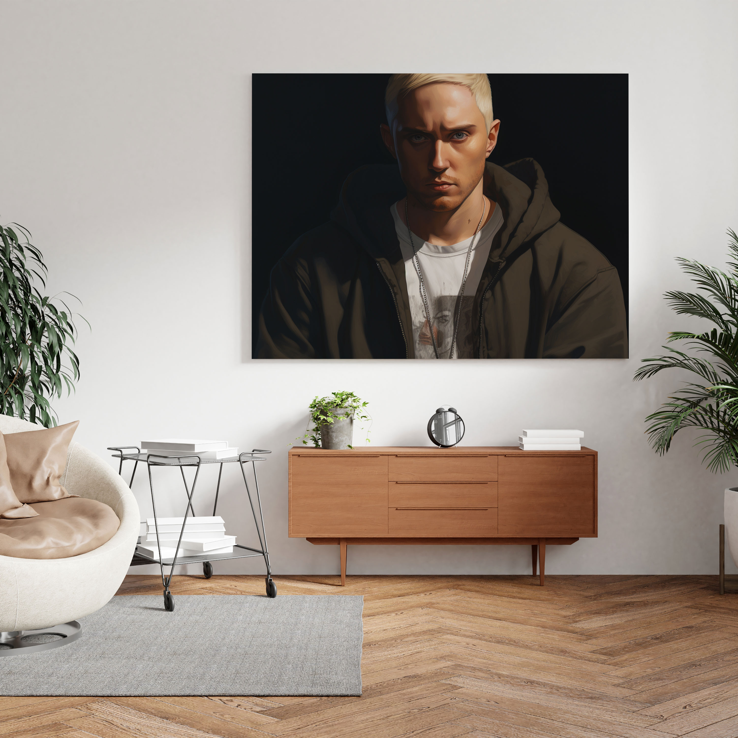 Eminem Wall Art - Iconic Portrait Canvas Print - Eminem, Eminem, Home Decoration, Portrait