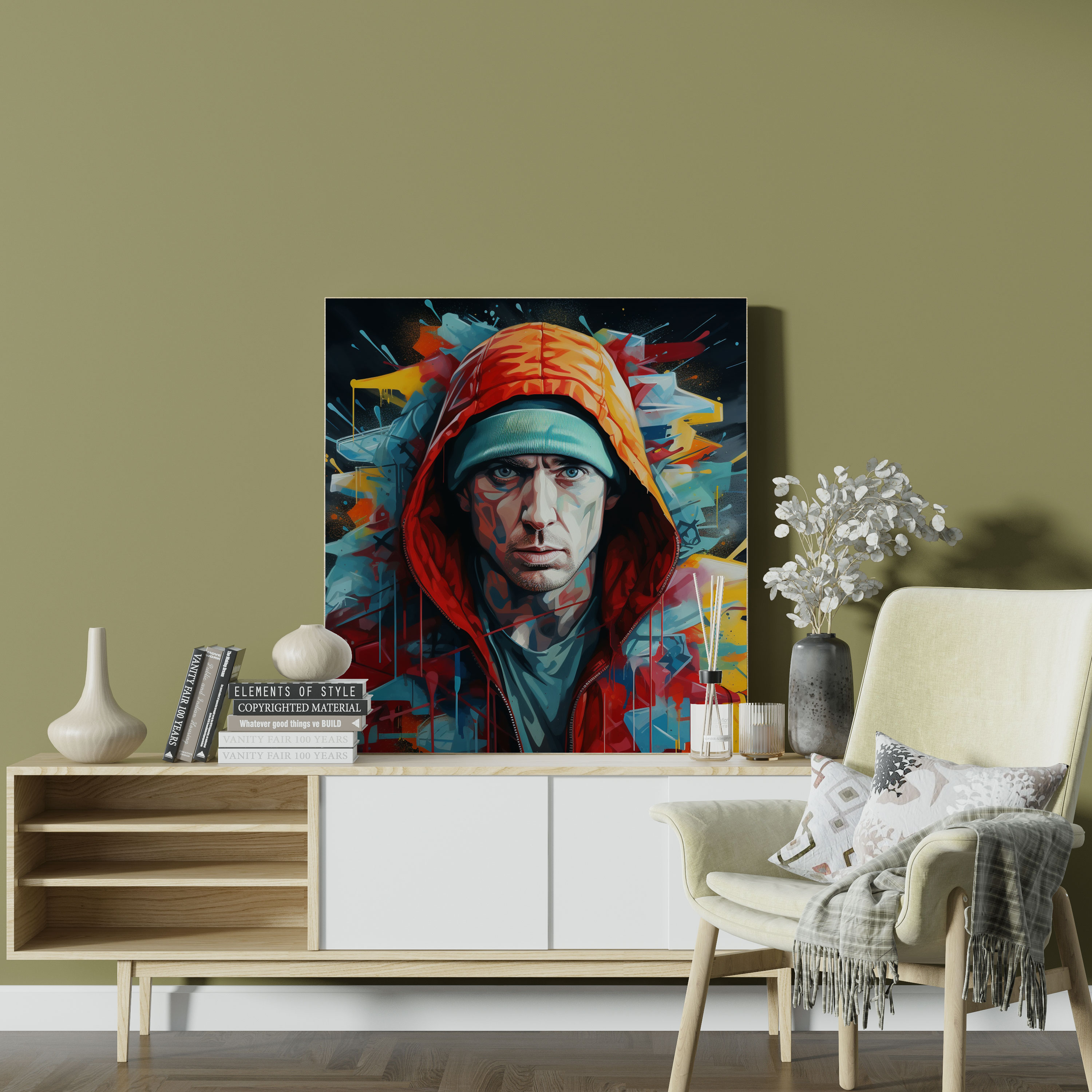 Eminem Wall Art - Graffiti Style Canvas Print - Eminem, Canvas Print, Edgy, Eminem