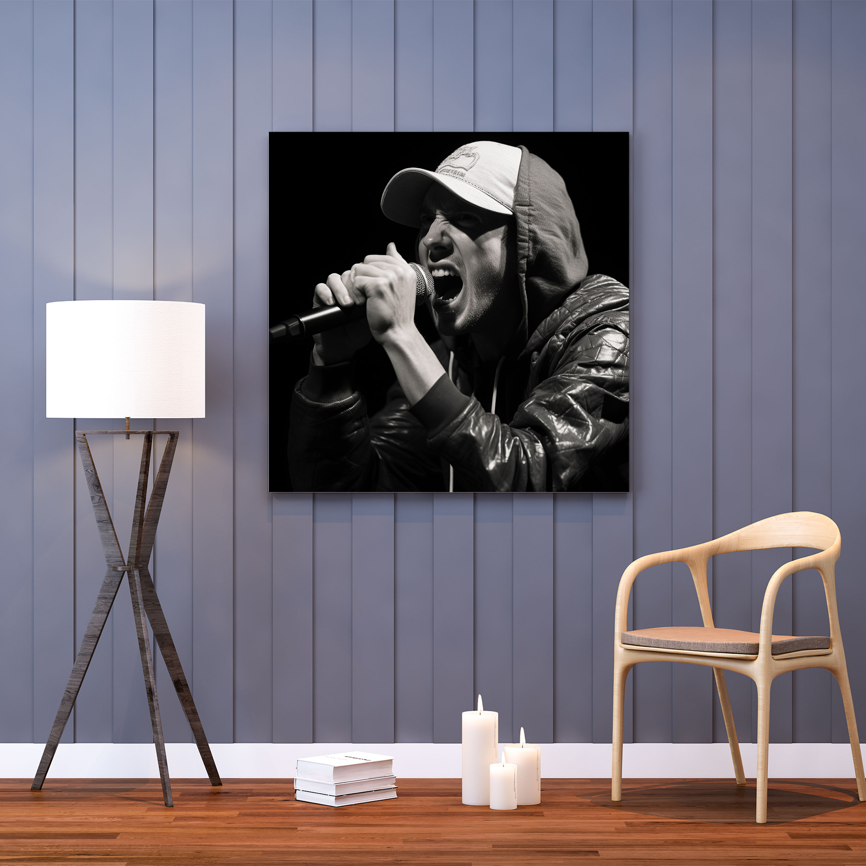 Eminem Canvas Print - Monochrome Wall Art - Eminem, Canvas Wall Art, Raw Emotion, Canvas