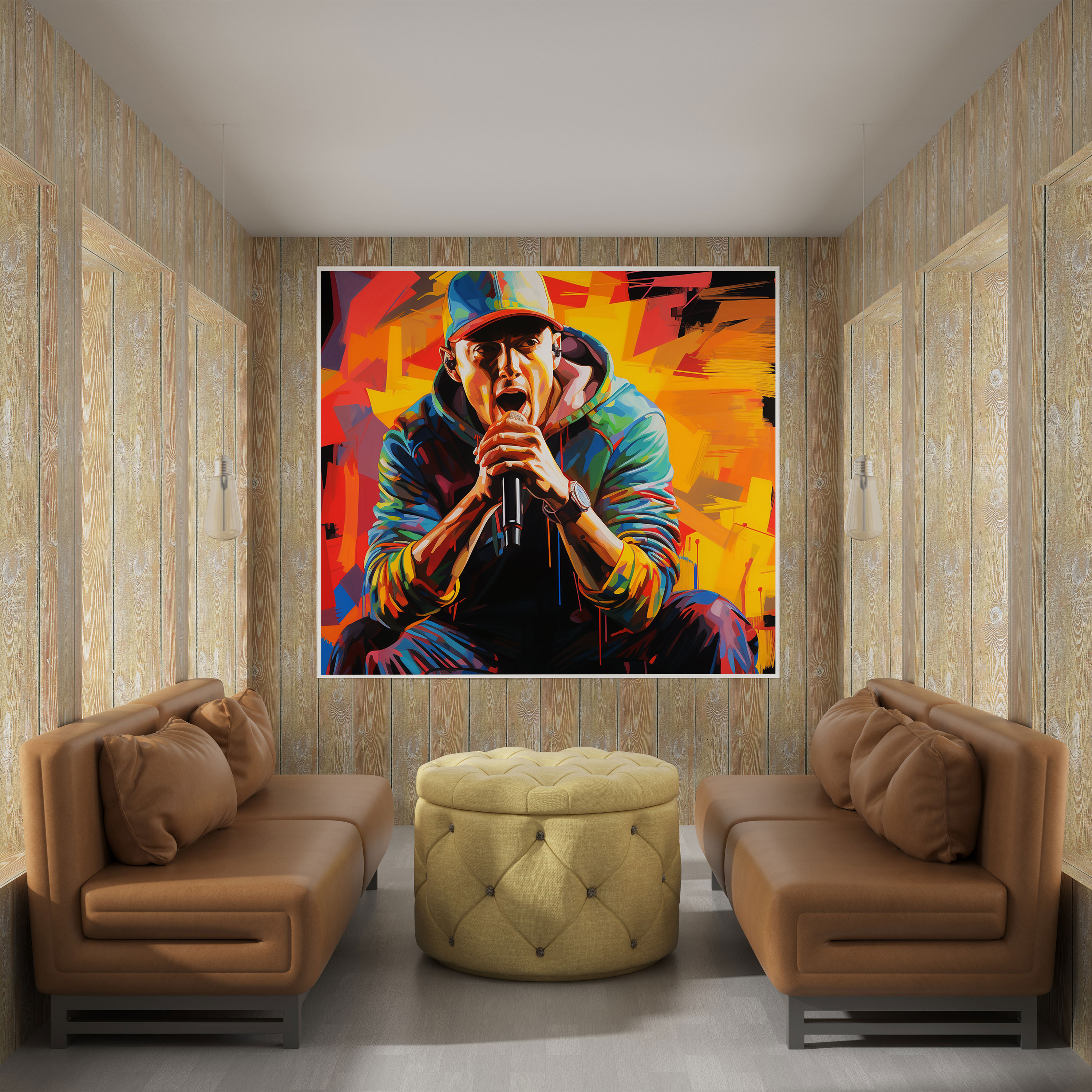 Eminem Graffiti Canvas Print - Eminem, Wall Art, Canvas, Home Decoration