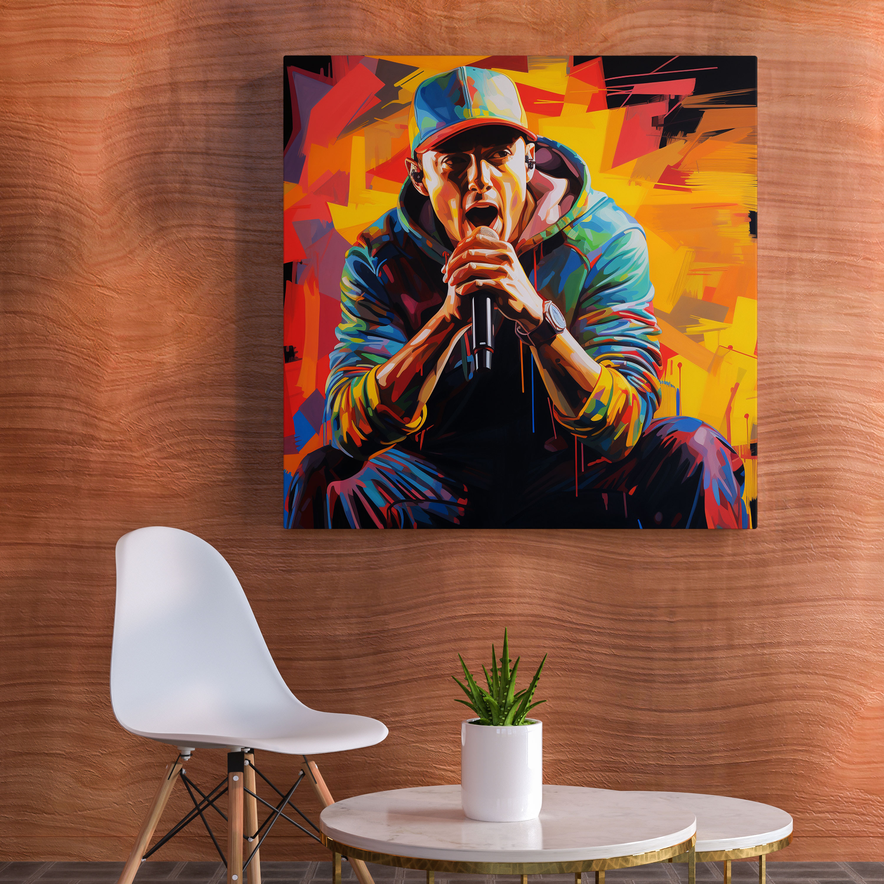 Eminem Graffiti Canvas Print - Eminem, Wall Art, Canvas, Home Decoration