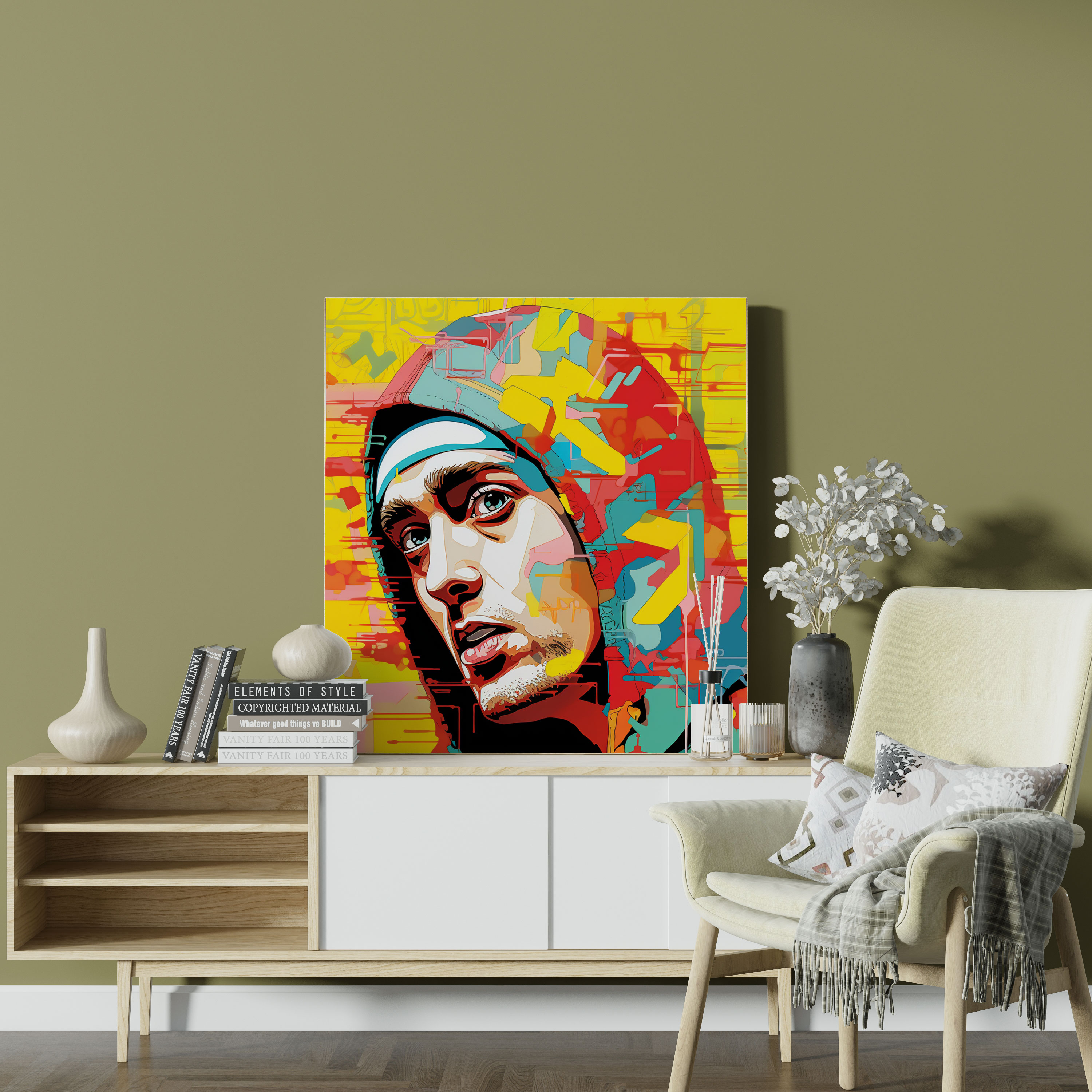 Eminem Pop Art Wall Decoration - Eminem, Famous Lyrics, Wall Decoration, Canvas
