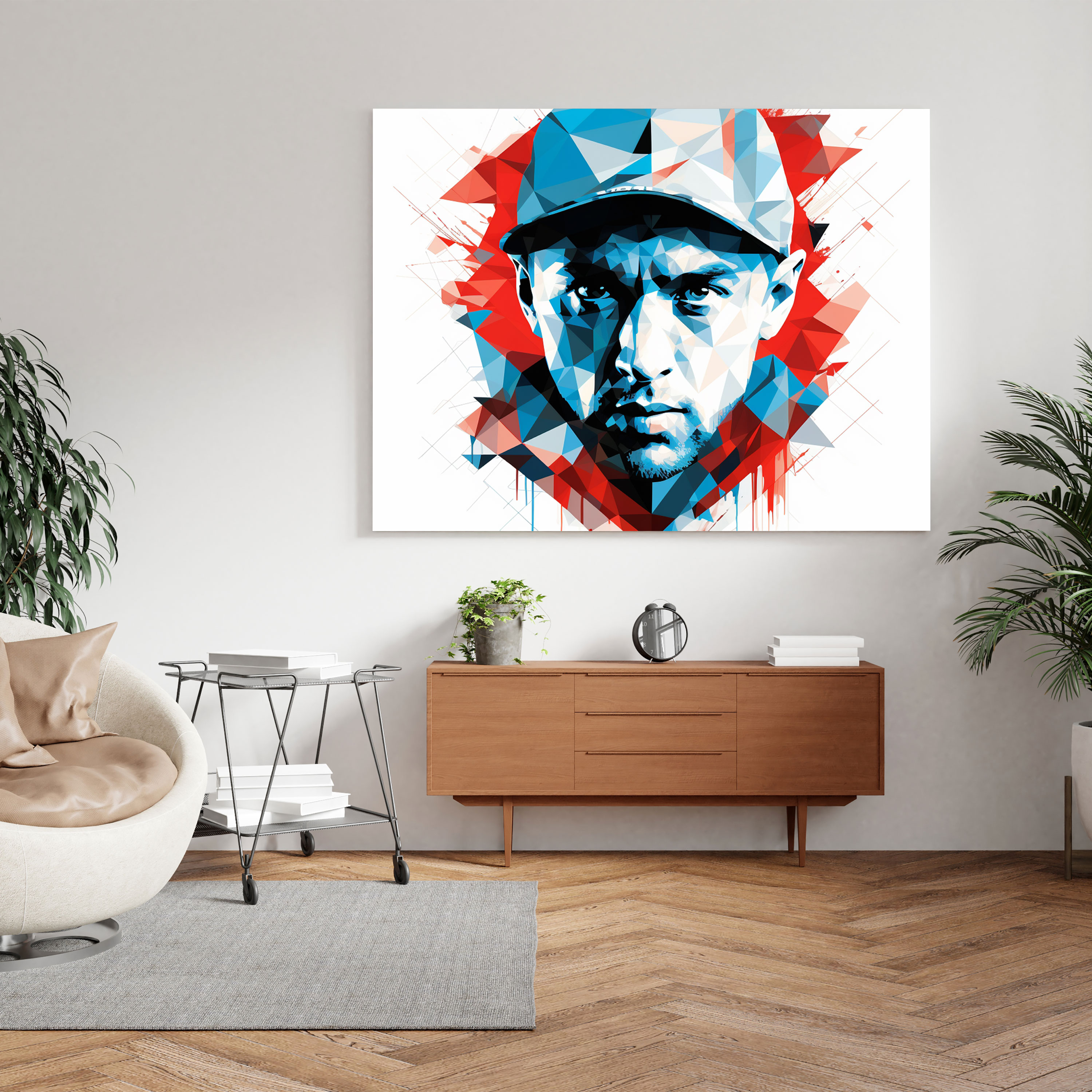 Eminem Geometric Wall Art - Eminem, Canvas Wall Art, Wall Decoration, Home Decoration