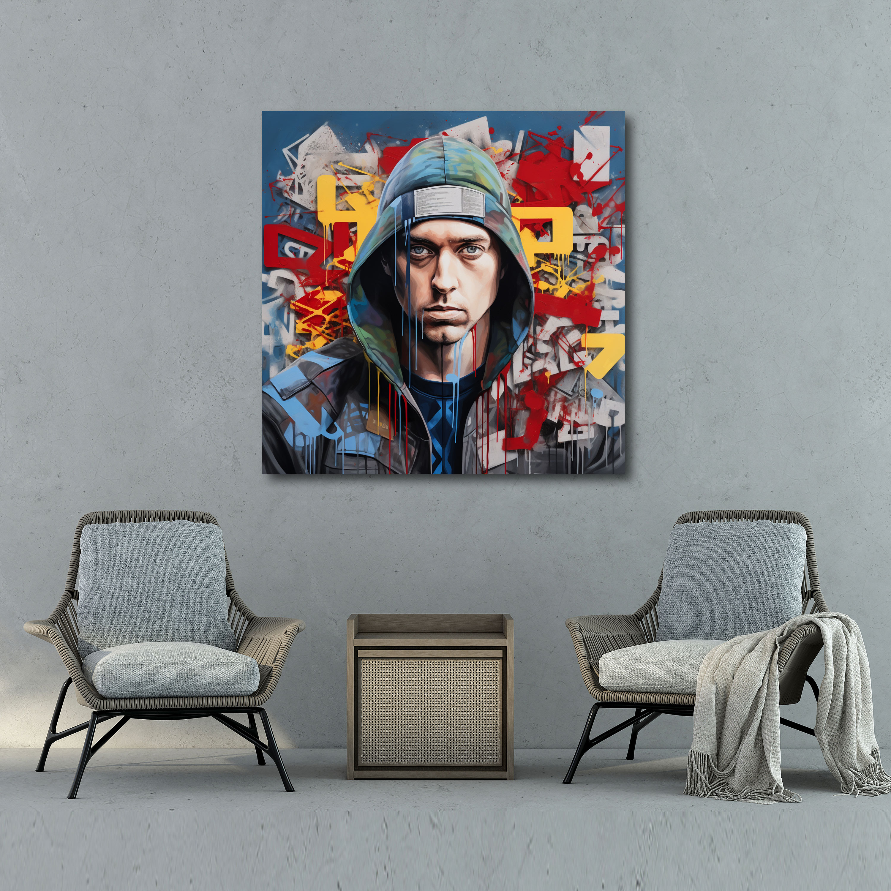 Eminem Canvas Print - Eminem, Canvas Wall Art, Contemporary Art Lovers, Wall Art