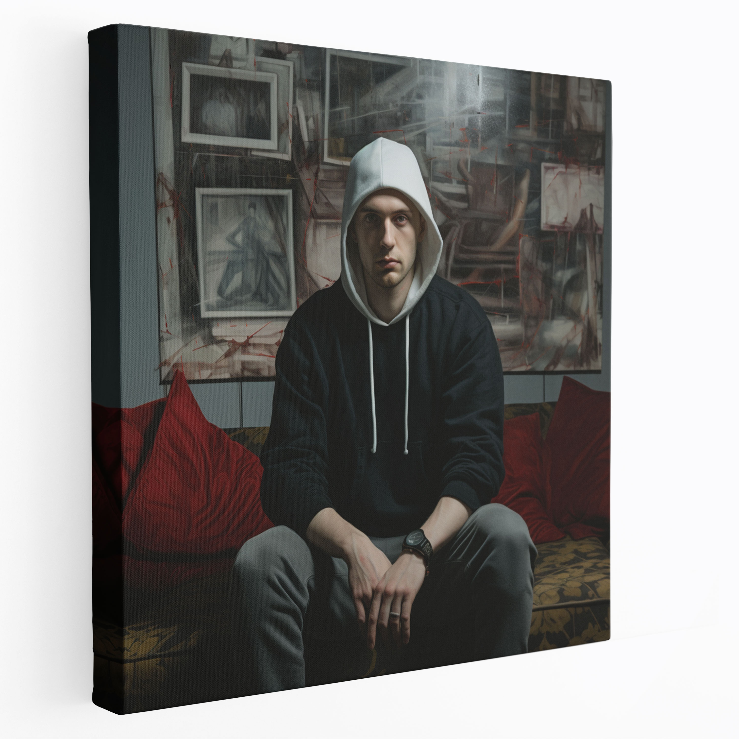 Eminem Canvas Print - Realism Portrait - Eminem, Canvas Print, Eminem, Canvas Wall Art