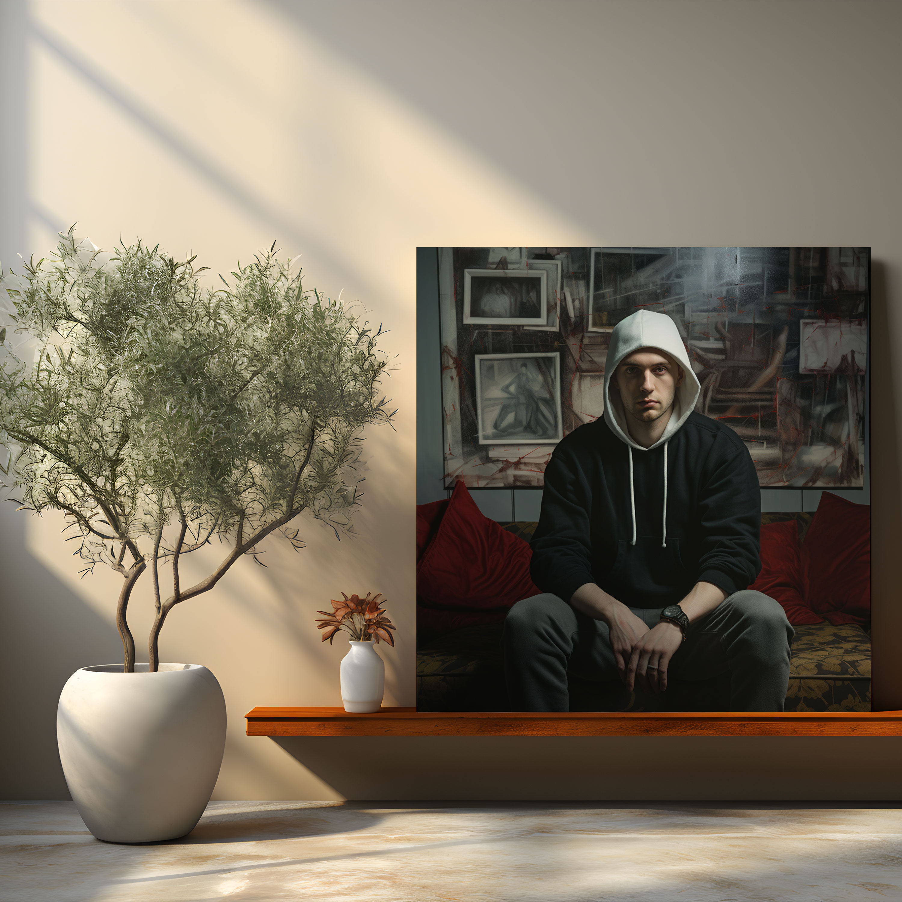 Eminem Canvas Print - Realism Portrait - Eminem, Canvas Print, Eminem, Canvas Wall Art