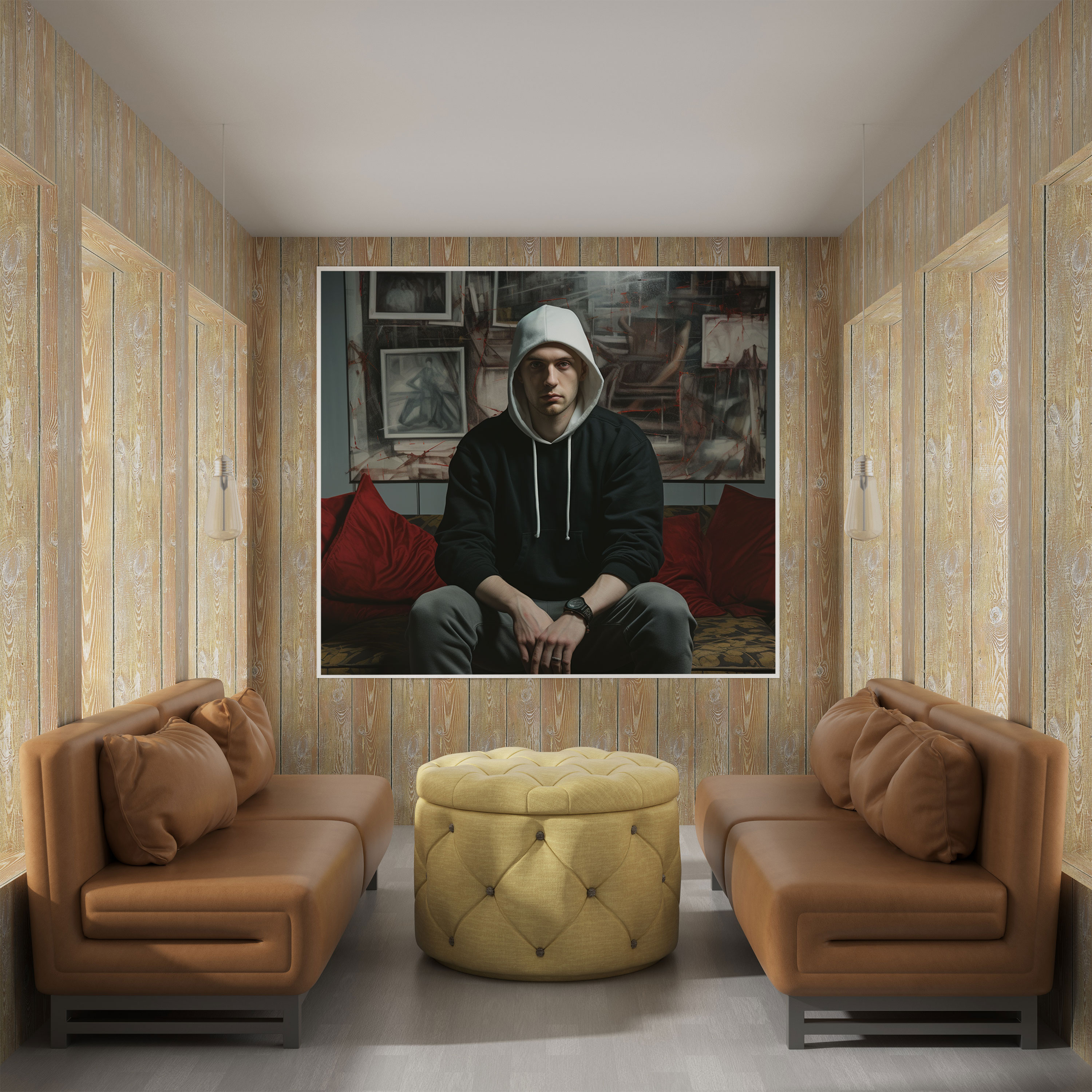 Eminem Canvas Print - Realism Portrait - Eminem, Canvas Print, Eminem, Canvas Wall Art