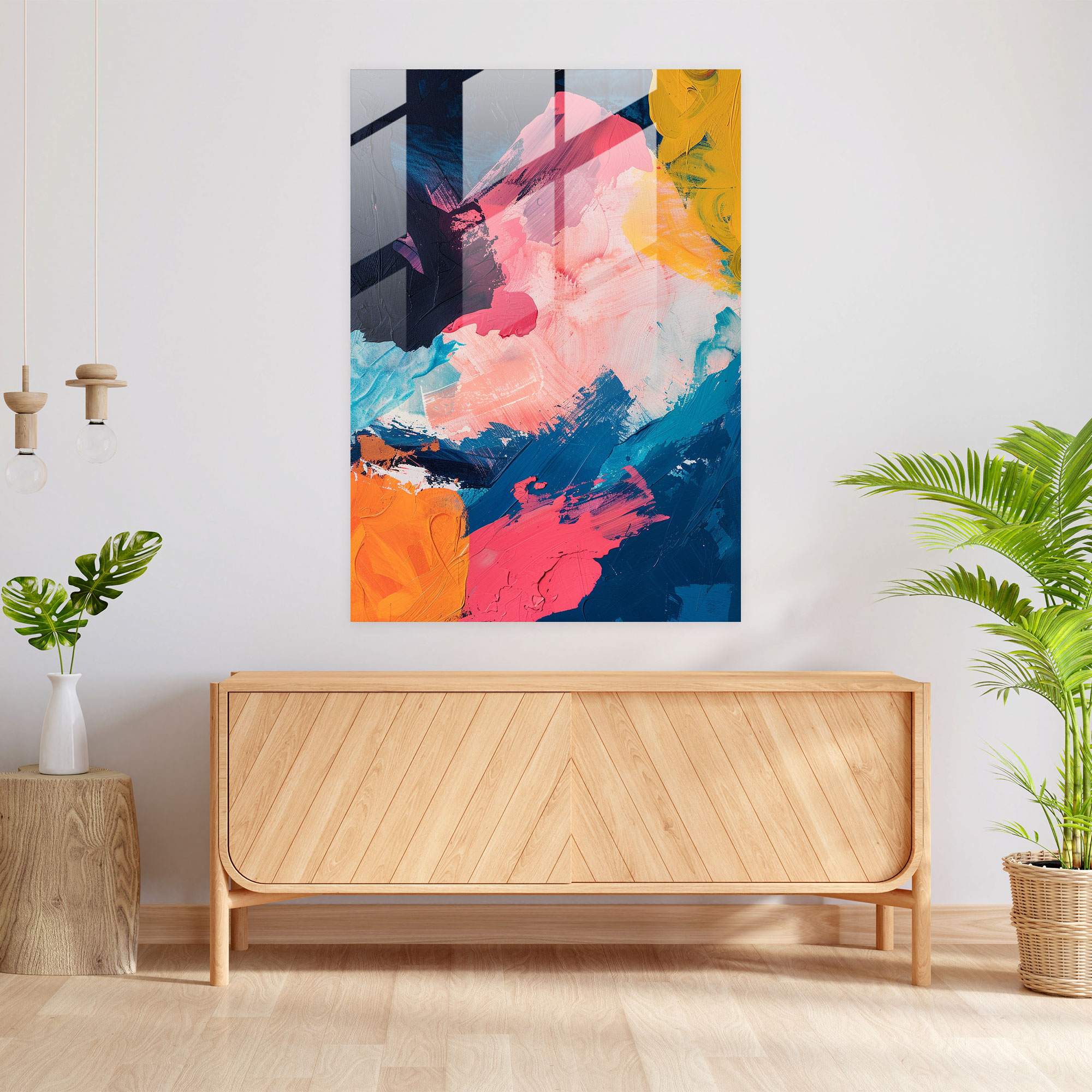 Expressionism Home Decoration: Bold Color Palette - Expressionism, Glass Print, Modern Art, Home Decoration