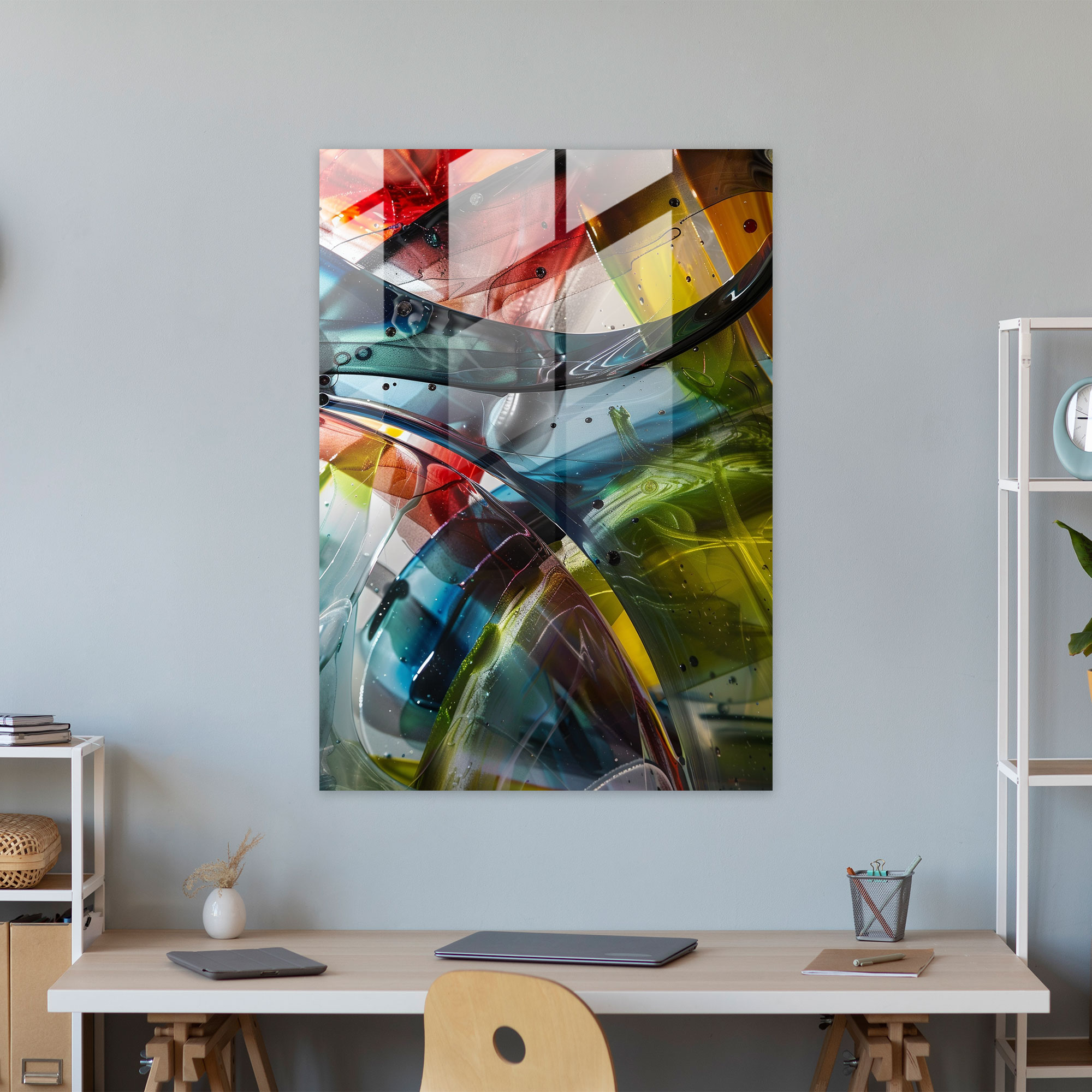 Expressionism Glass Wall Art: Dynamic Abstract Composition - Expressionism, Expressionism Art Style, Glass Print, Glass Wall Art