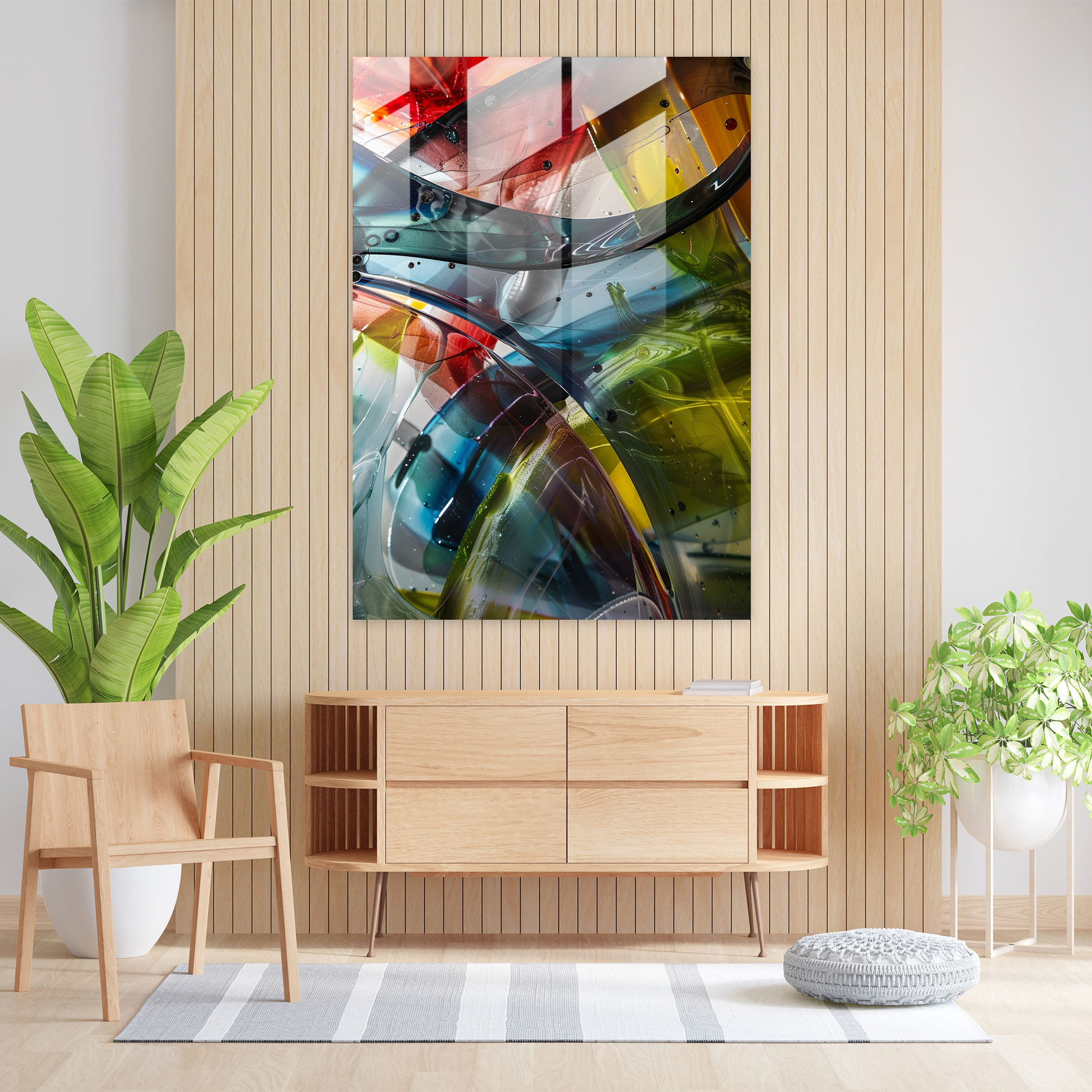 Expressionism Glass Wall Art: Dynamic Abstract Composition - Expressionism, Expressionism Art Style, Glass Print, Glass Wall Art