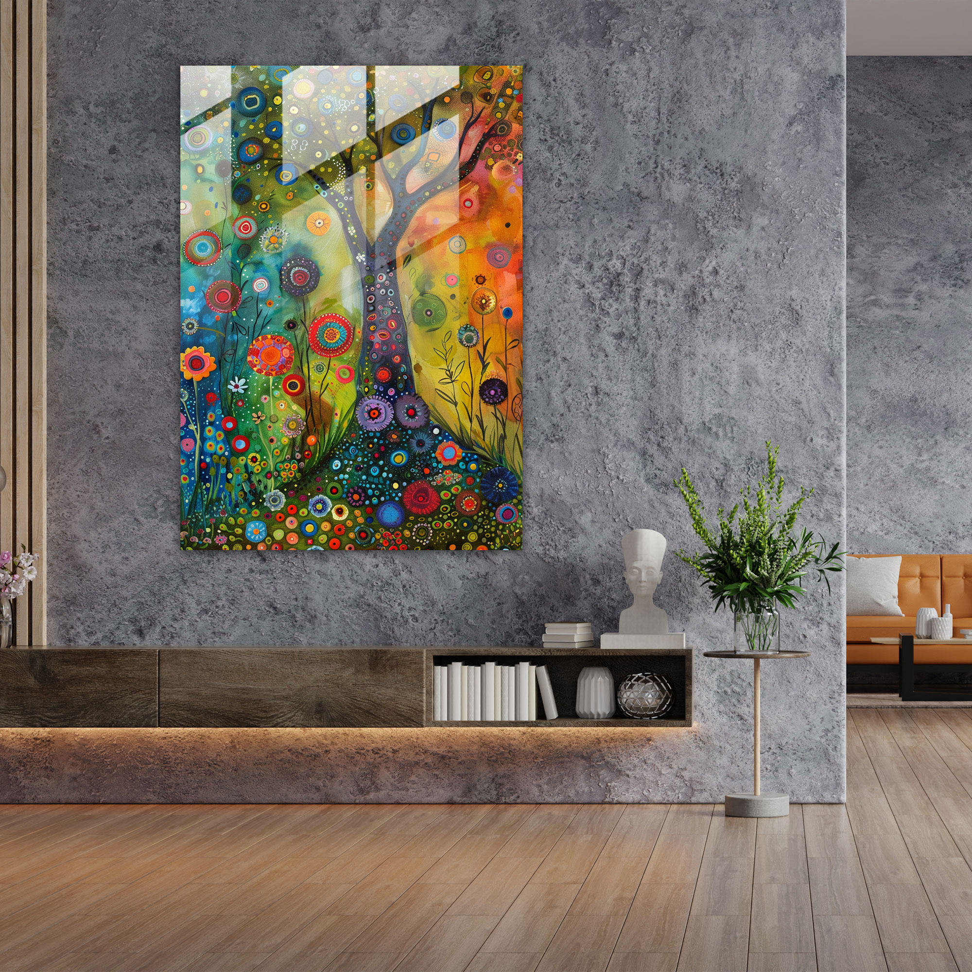 Expressionism Home Decoration: Whimsical Landscape - Expressionism, Expressionism Art Style, Home Decoration, Glass Print