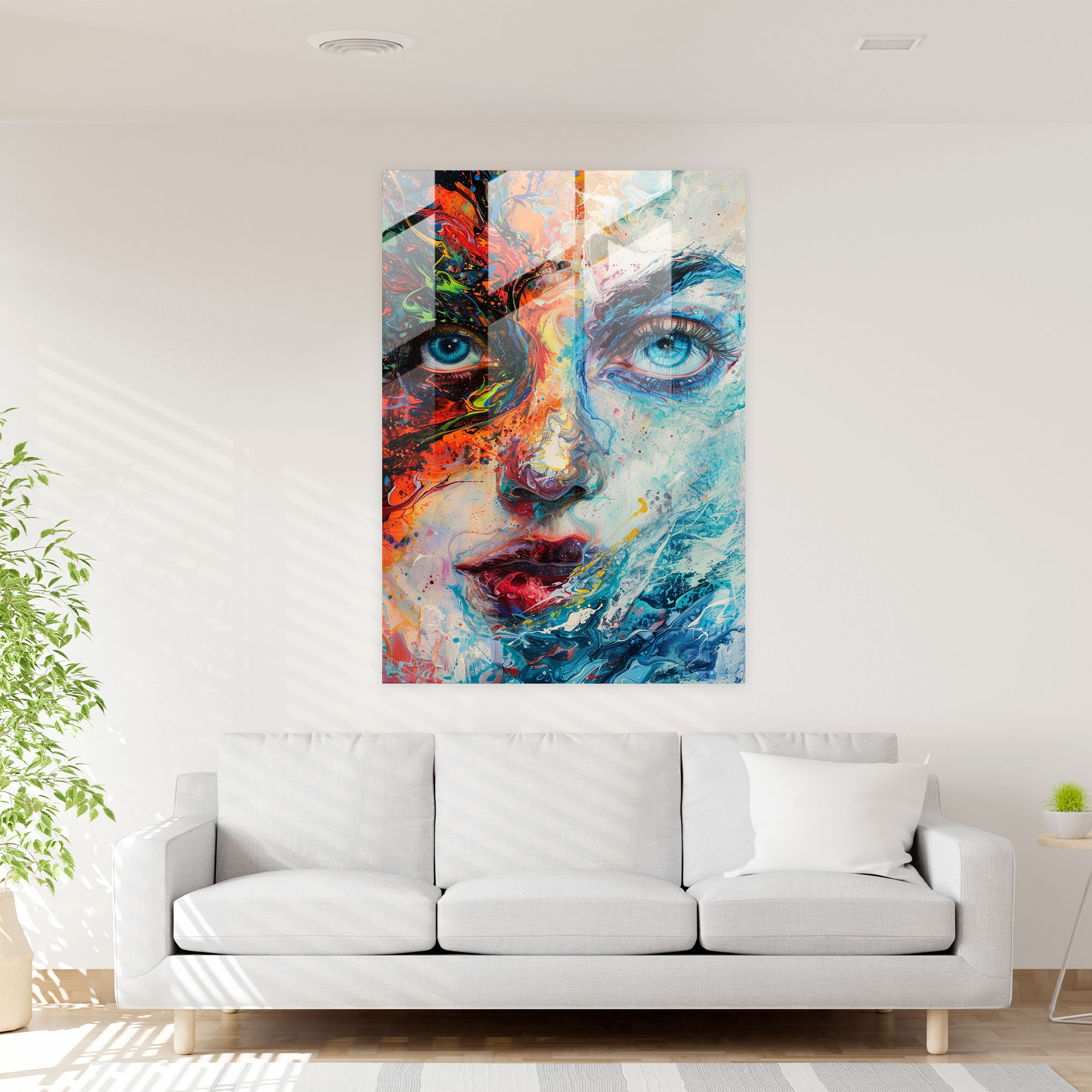 Expressionism Art Style Glass Wall Decoration - Expressionism, Glass Wall Decoration, Wall Decoration, Expressionism Art Style