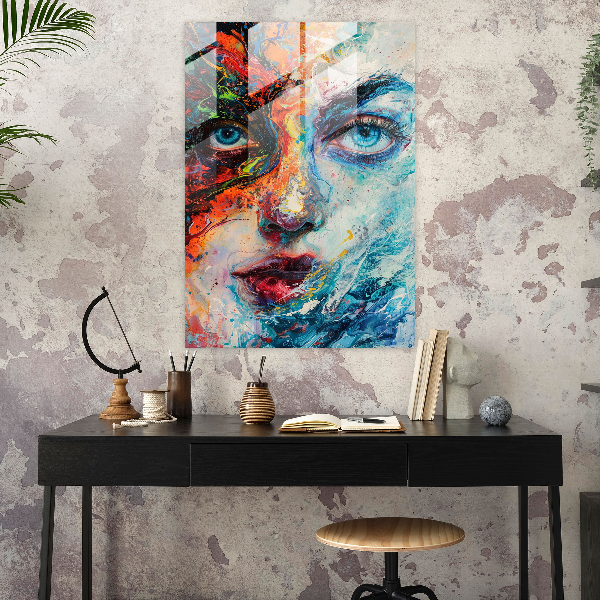 Expressionism Art Style Glass Wall Decoration - Expressionism, Glass Wall Decoration, Wall Decoration, Expressionism Art Style