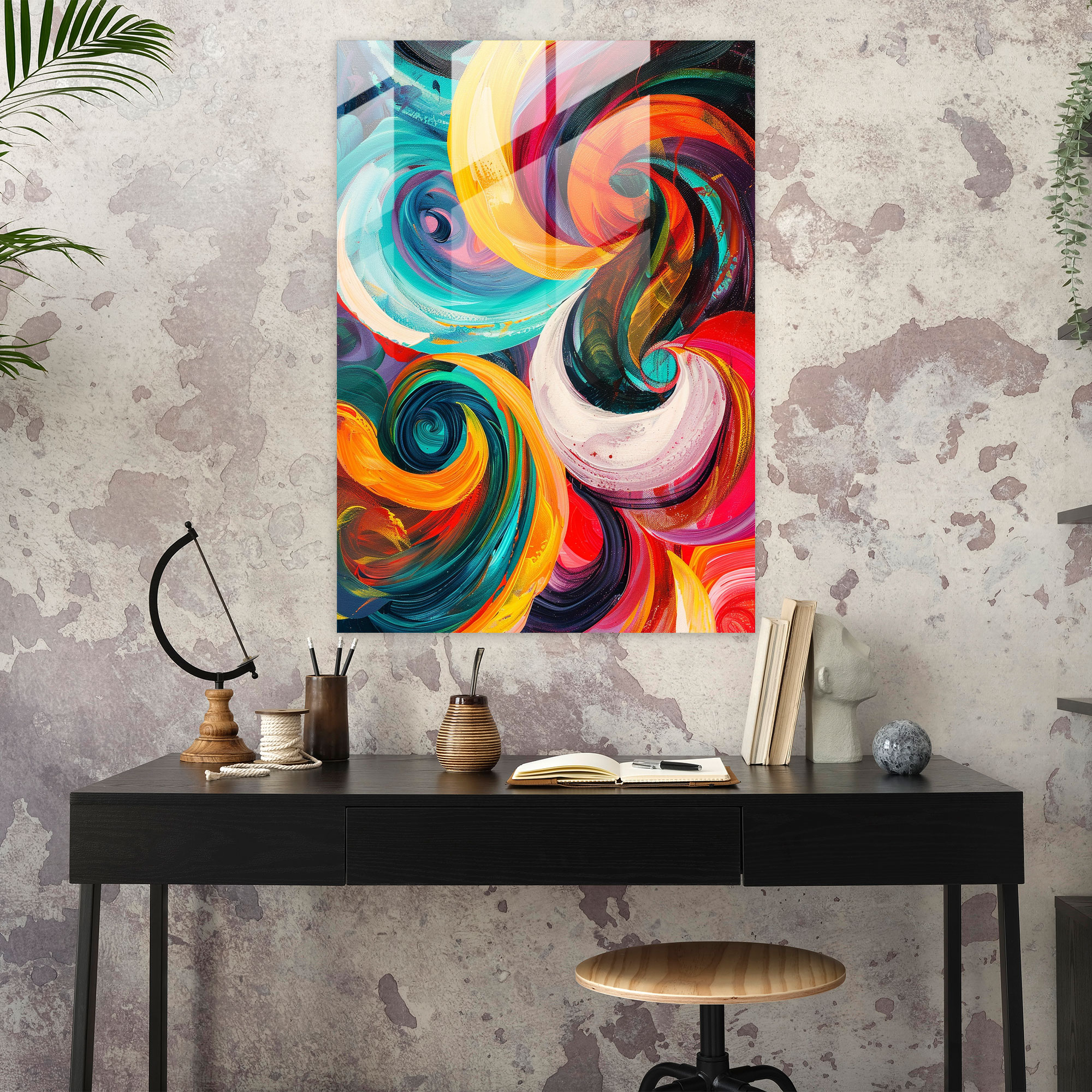 Expressionism Glass Print Wall Art - Expressionism, Modern Art, Glass Print, Home Decoration