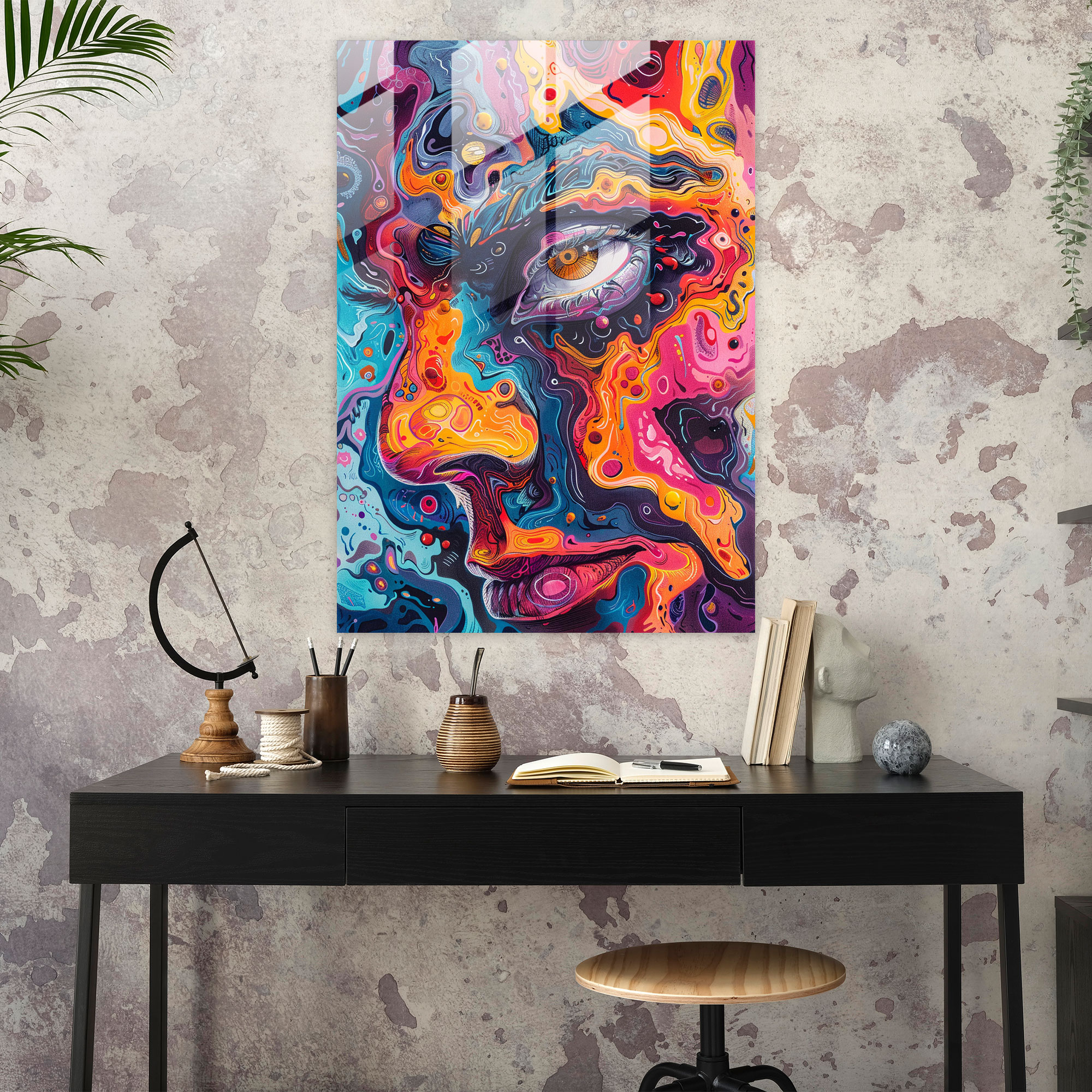 Expressionism Glass Art - Expressionism, Home Decoration, Wall Decoration, Glass Art