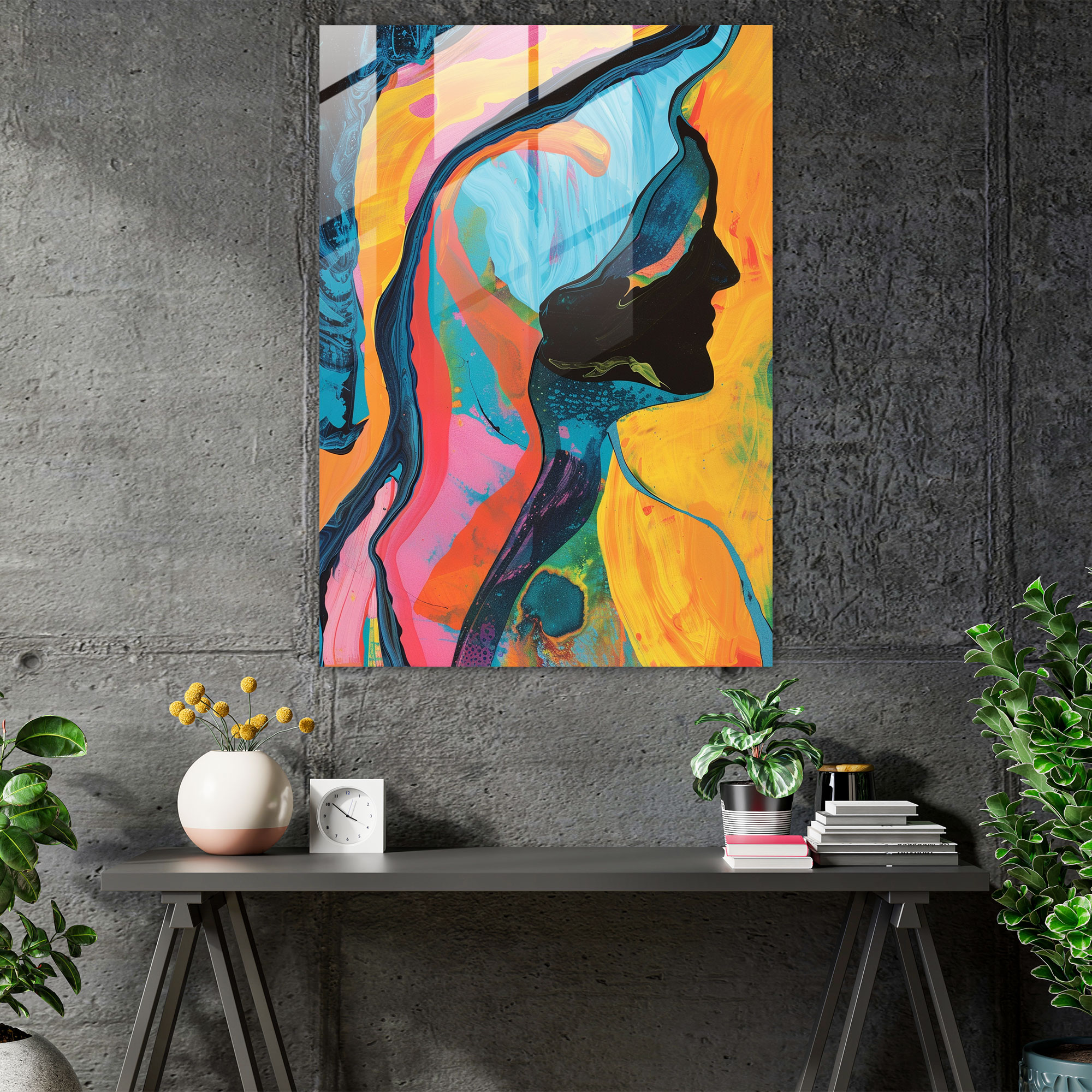 Expressionism Glass Print - Expressionism, Wall Decoration, Expressionism Art Style, Home Decoration
