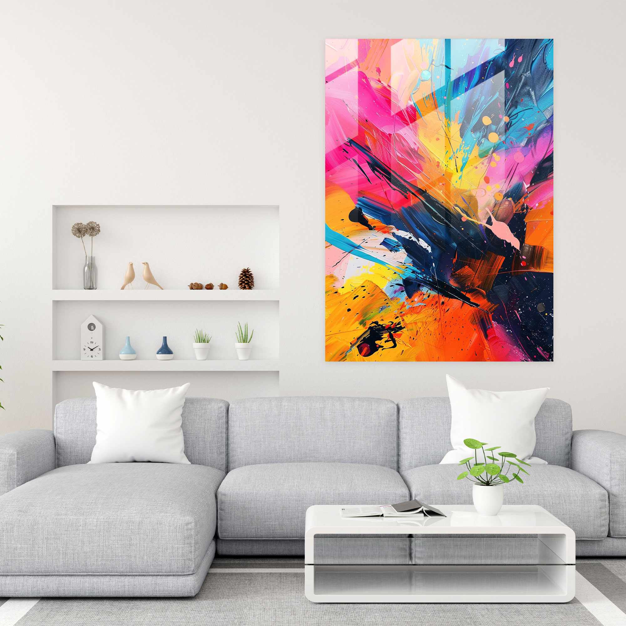 Expressionism Art Style Glass Print - Expressionism, Wall Decoration, Glass Print, Home Decoration