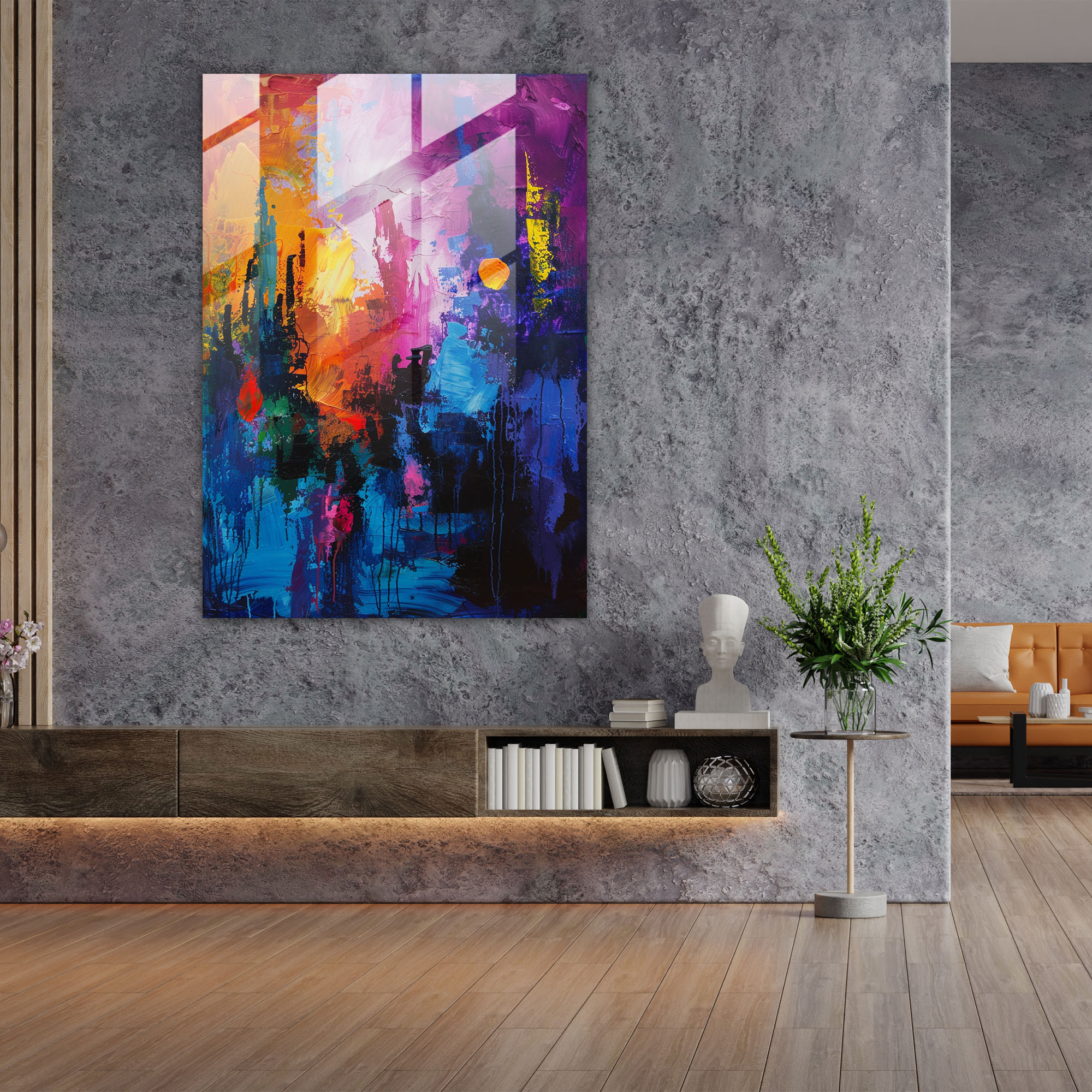 Expressionism Glass Wall Art - Vibrant Landscape - Expressionism, Expressionism Art Style, Wall Decoration, Modern Art