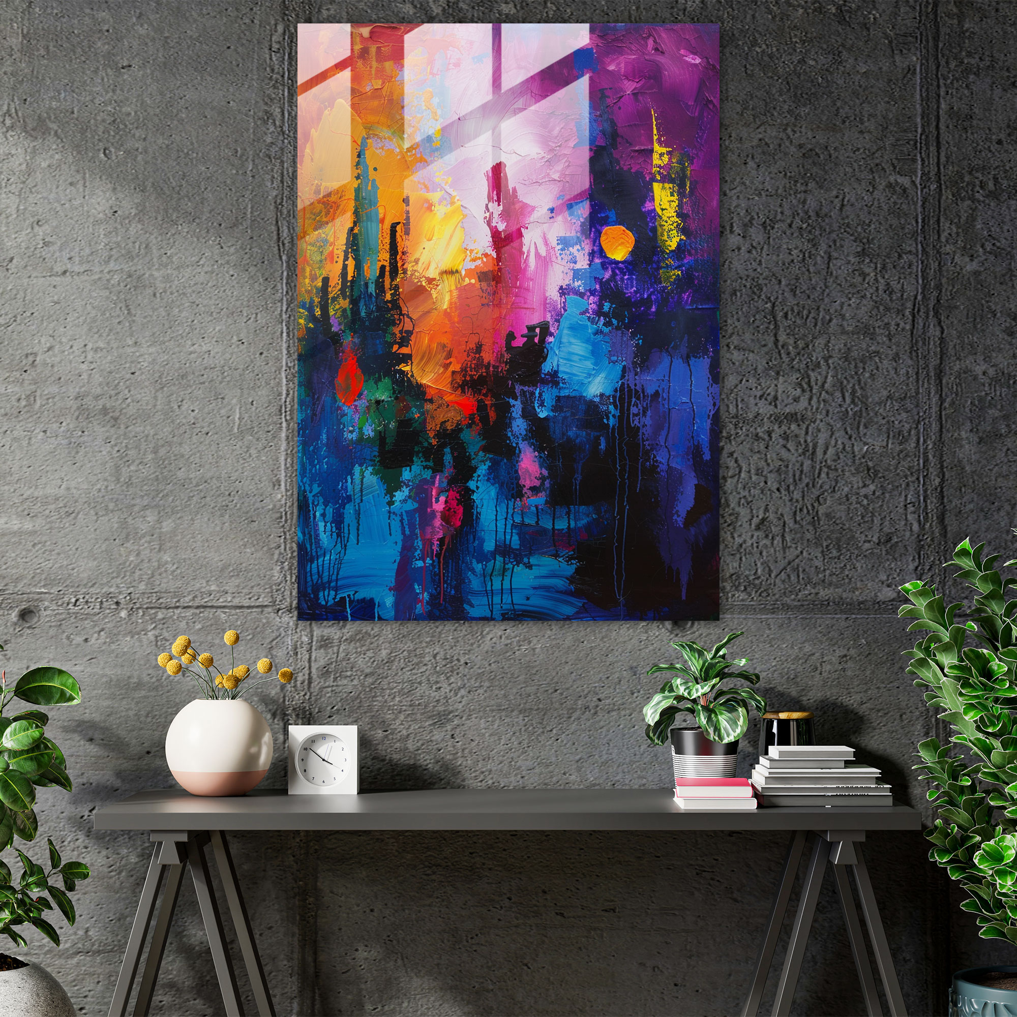 Expressionism Glass Wall Art - Vibrant Landscape - Expressionism, Expressionism Art Style, Wall Decoration, Modern Art