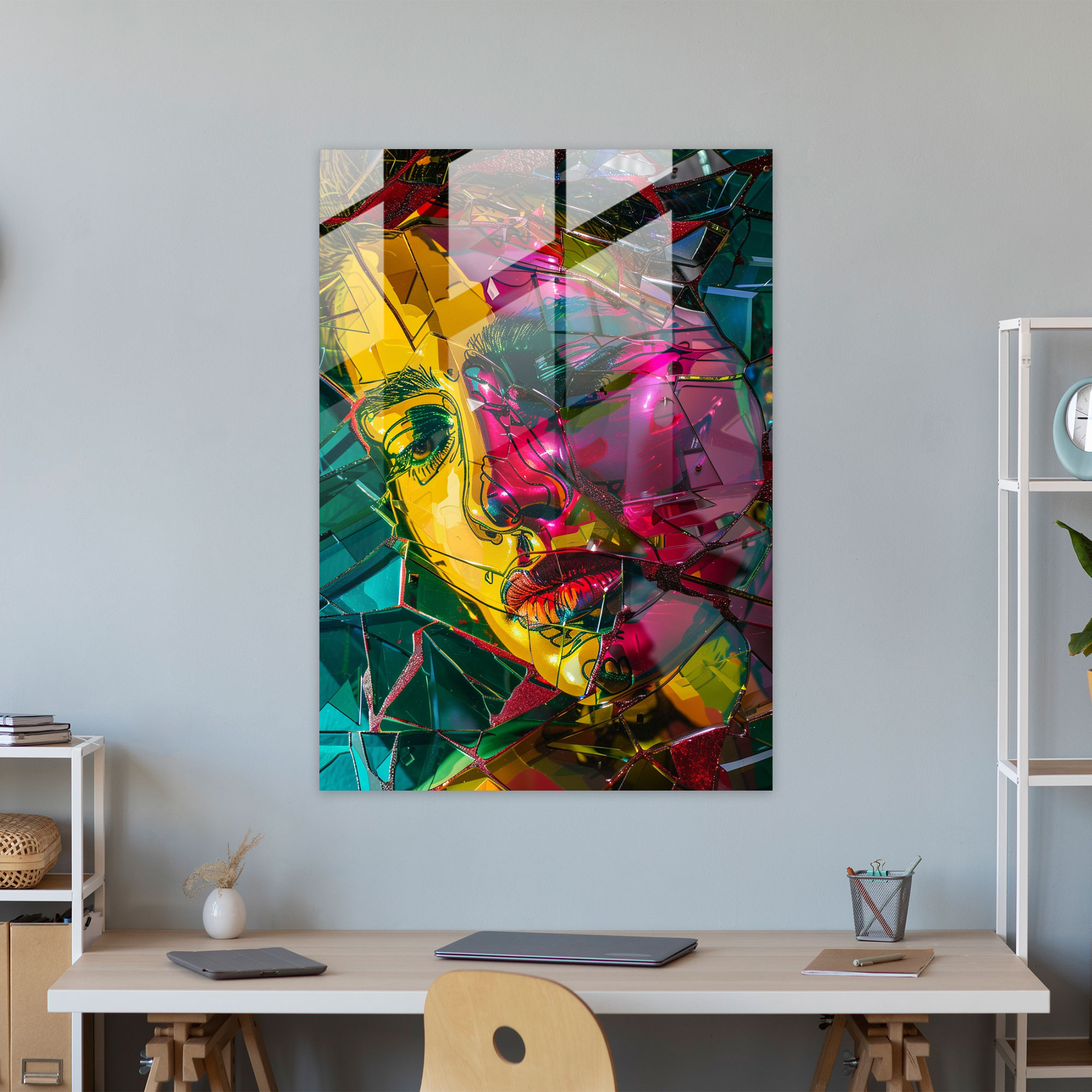 Expressionism Glass Wall Art - Dreamy Abstract Portrait - Expressionism, Expressionism Art Style, Wall Decoration, Modern Art
