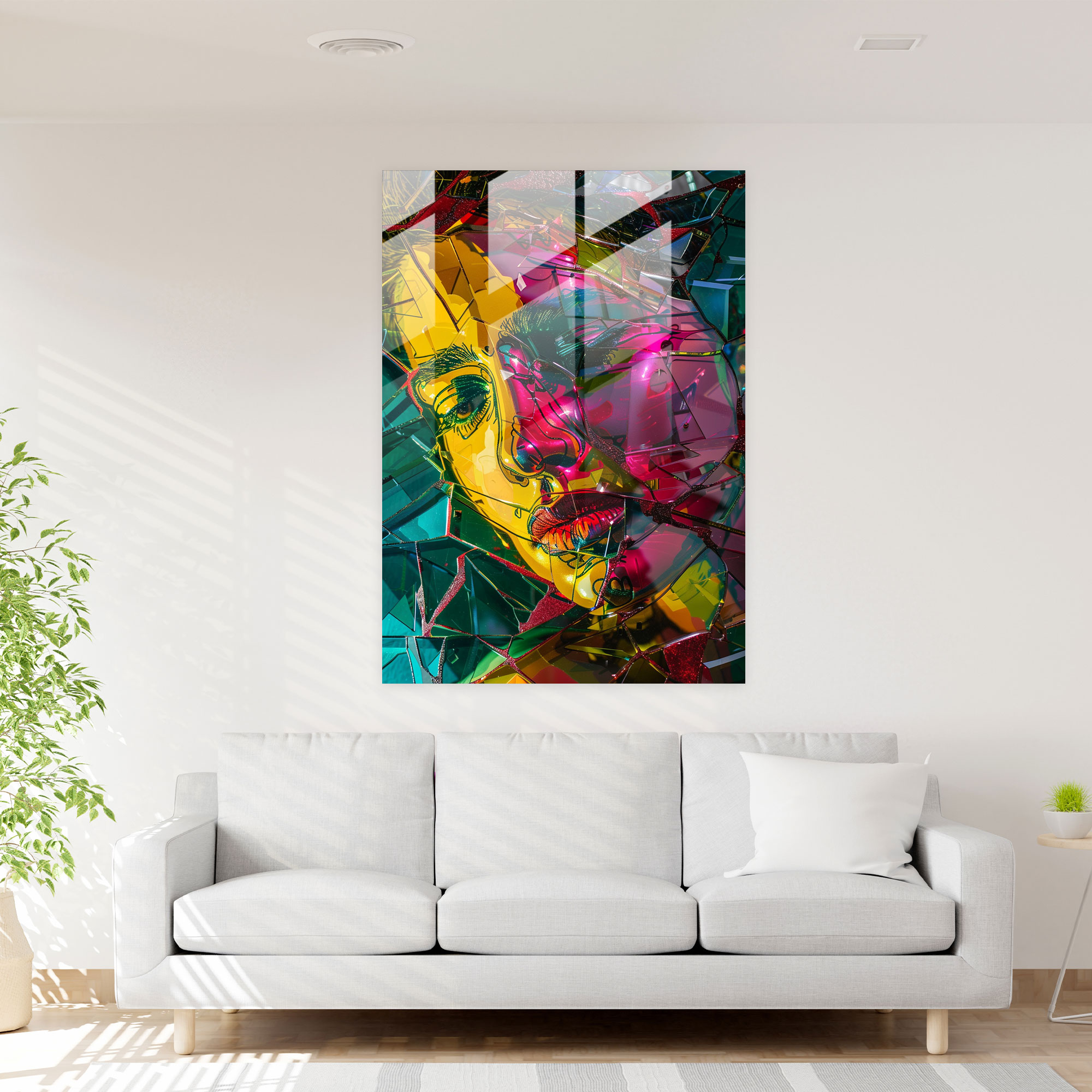 Expressionism Glass Wall Art - Dreamy Abstract Portrait - Expressionism, Expressionism Art Style, Wall Decoration, Modern Art