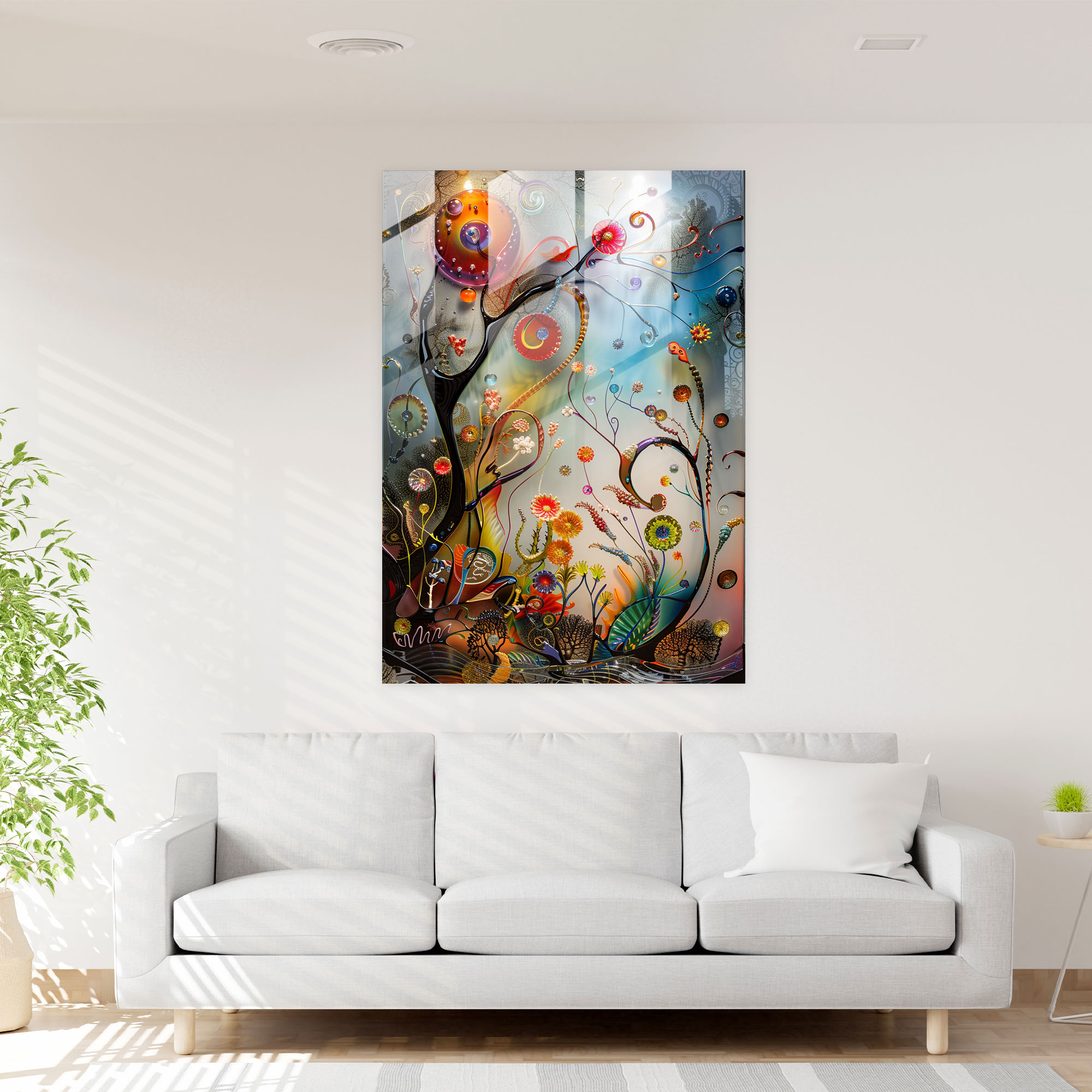 Expressionism Glass Art - Whimsical Fantastical Scene - Expressionism, Expressionism Art Style, Modern Art, Home Decoration