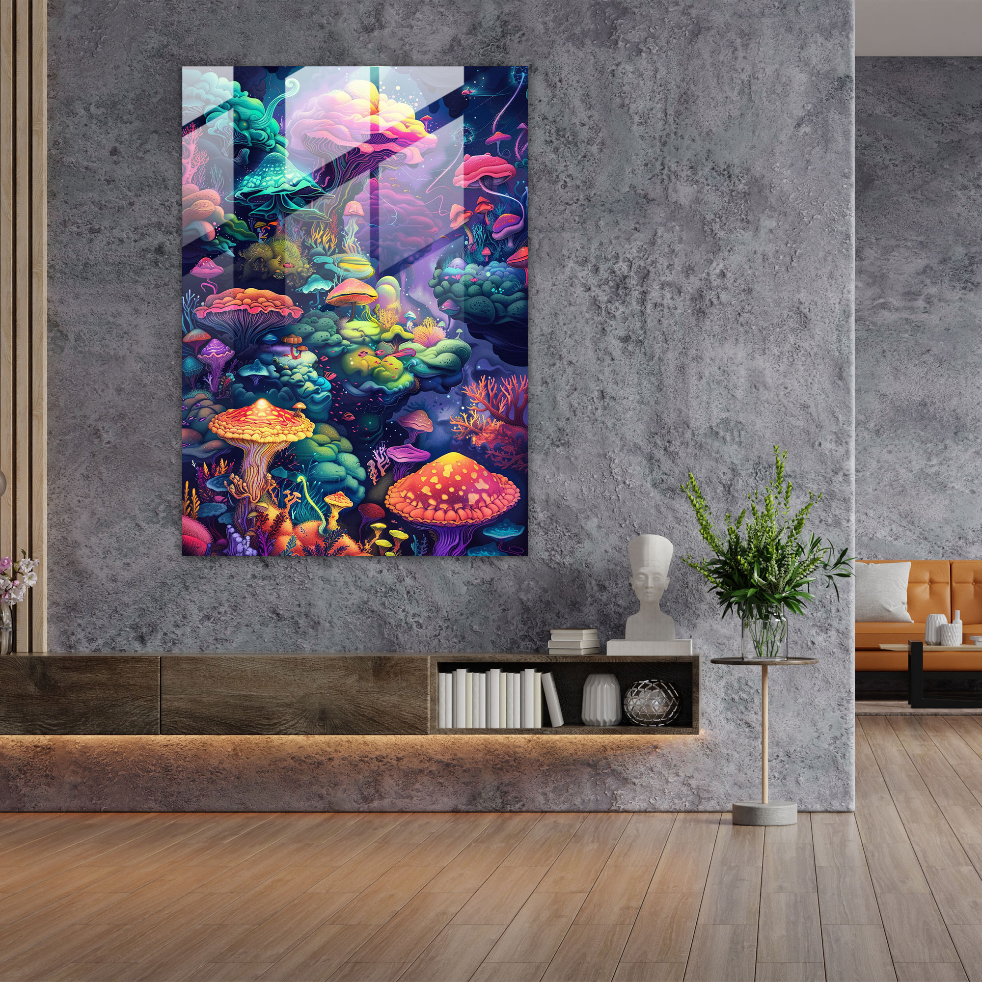 Expressionism Art Style Home Decoration - Expressionism, Surreal Painting, Underwater Art, Glass Print