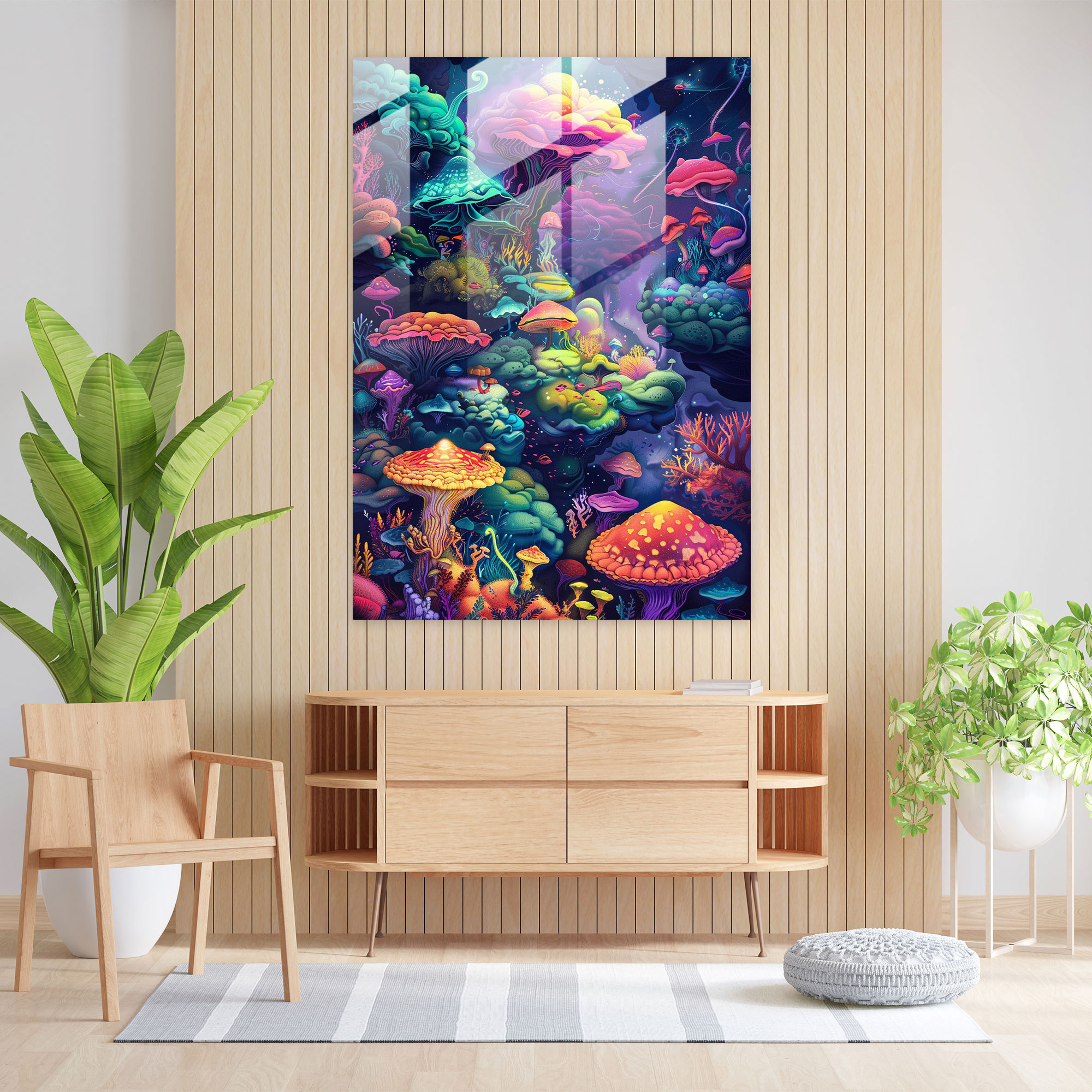 Expressionism Art Style Home Decoration - Expressionism, Surreal Painting, Underwater Art, Glass Print