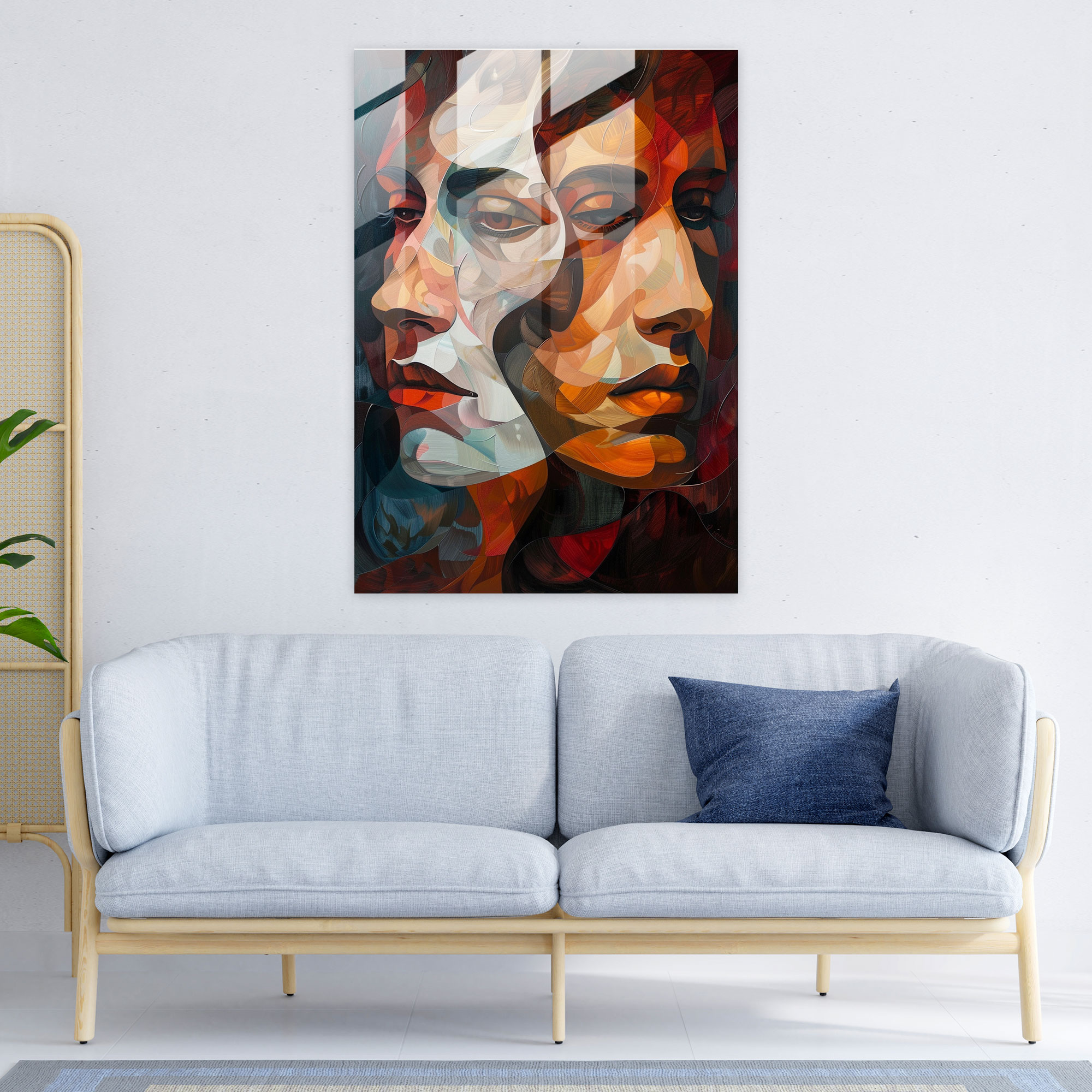 Twisted Expressions Glass Print - Expressionism, Home Decoration, Expressionism Art Style, Modern Art