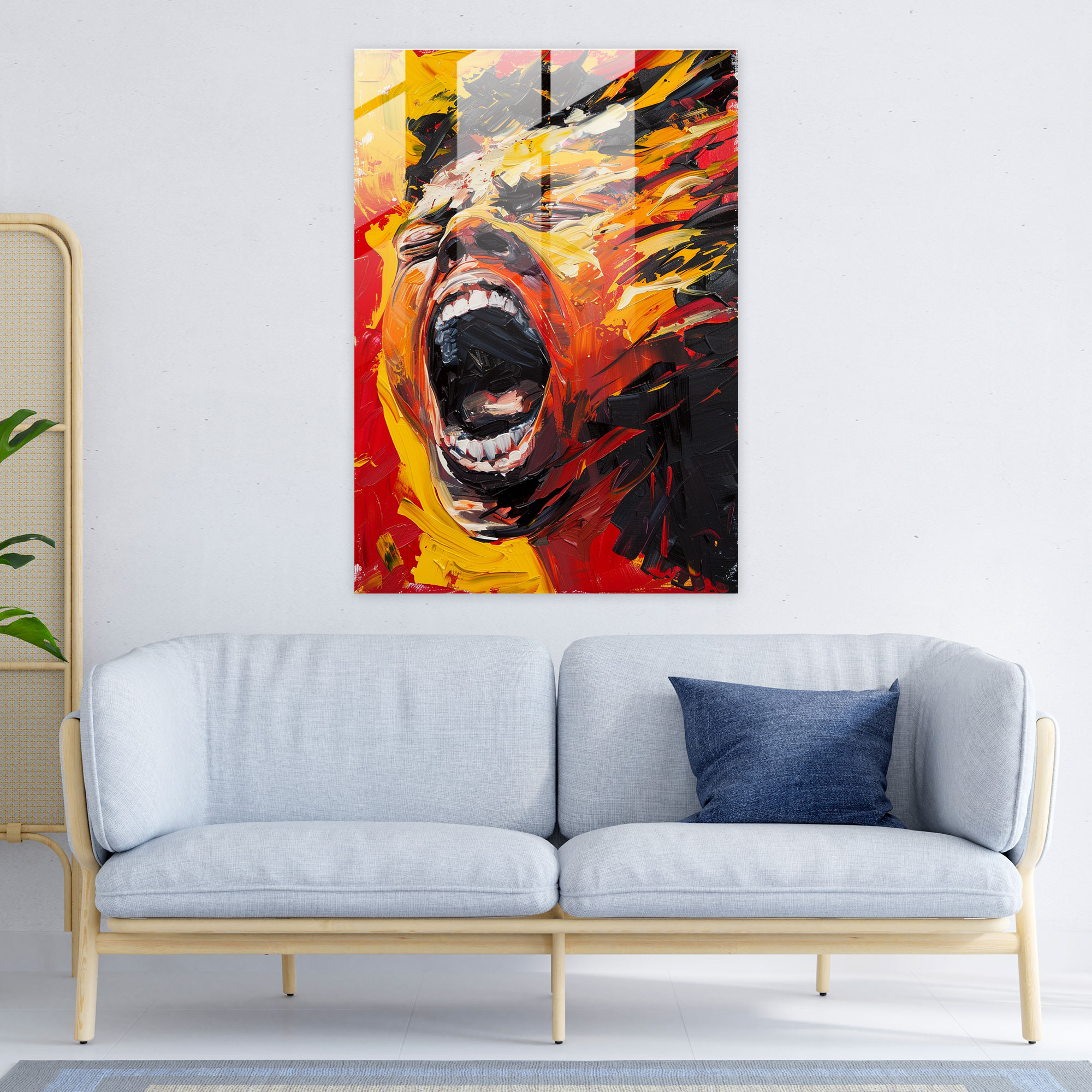 Turmoil Expressions Glass Print - Expressionism, Wall Decoration, Glass Print, Modern Art