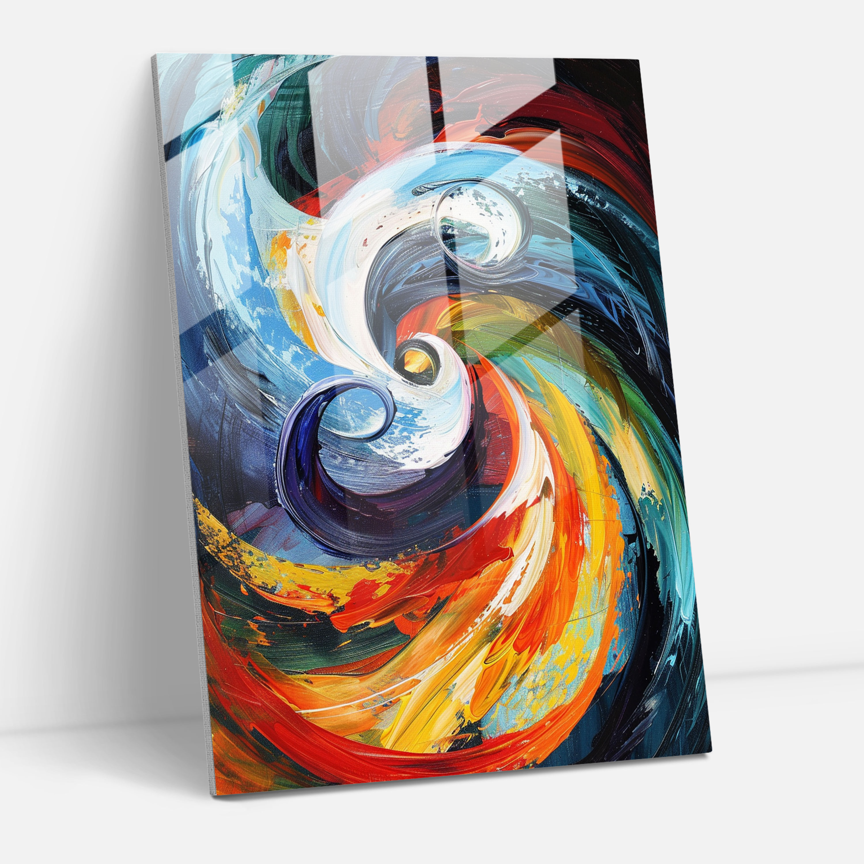 Swirling Expressions Glass Print - Expressionism, Glass Print, Home Decoration, Modern Art