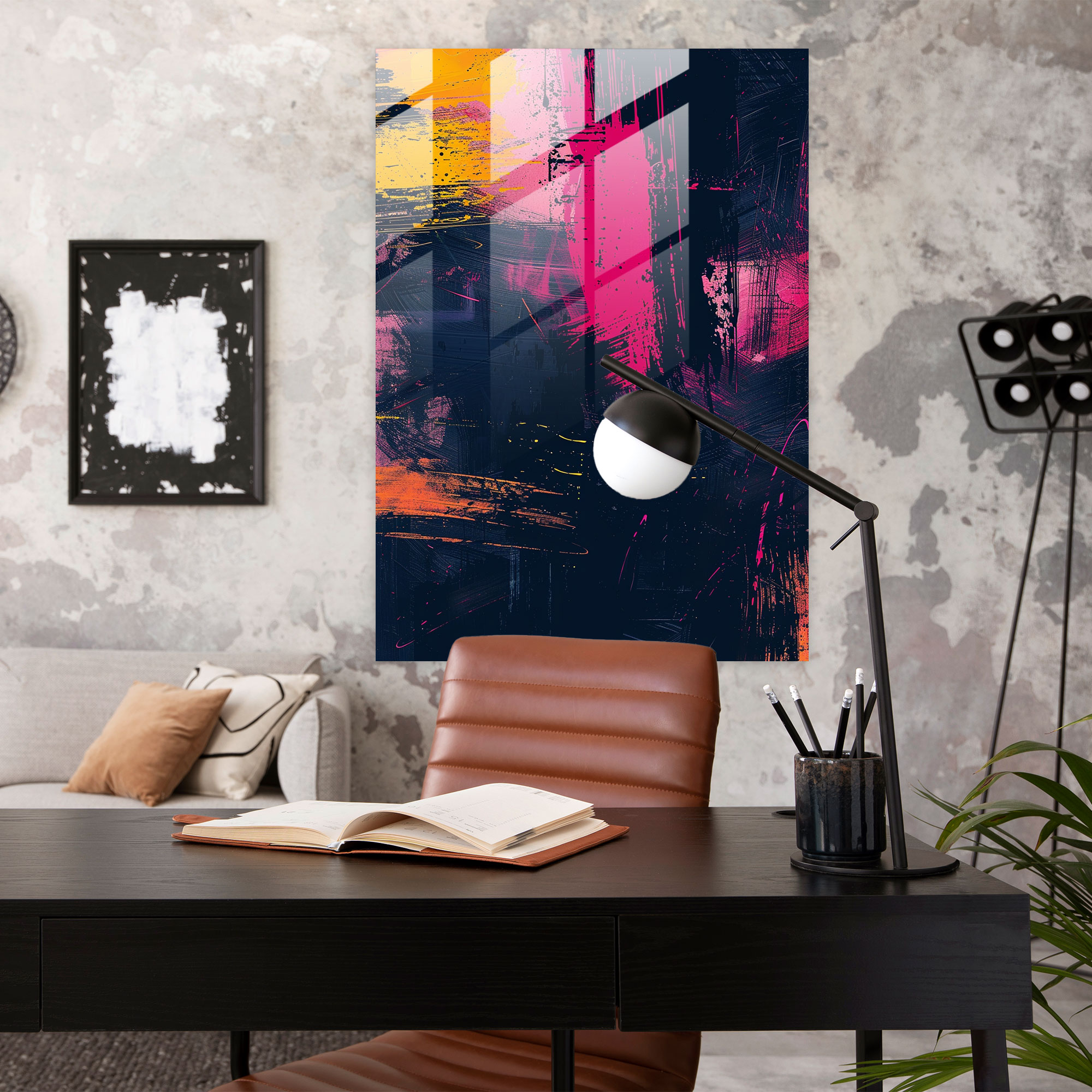 Chaotic Expressionism Glass Print - Expressionism, Modern Art, Glass Print, Expressionism Art Style