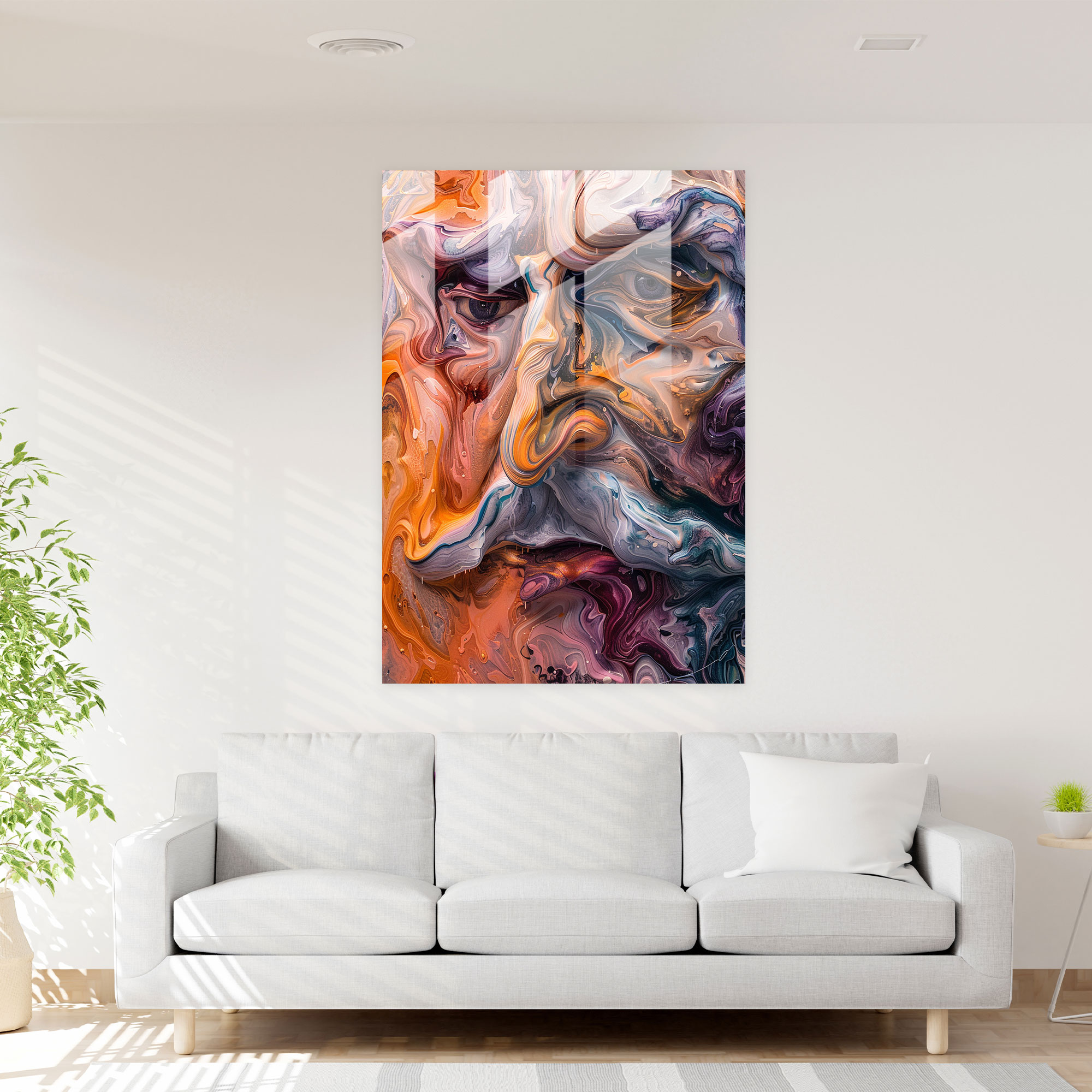 Dramatic Expressionism Home Decoration - Expressionism, Wall Decoration, Modern Art, Glass Art