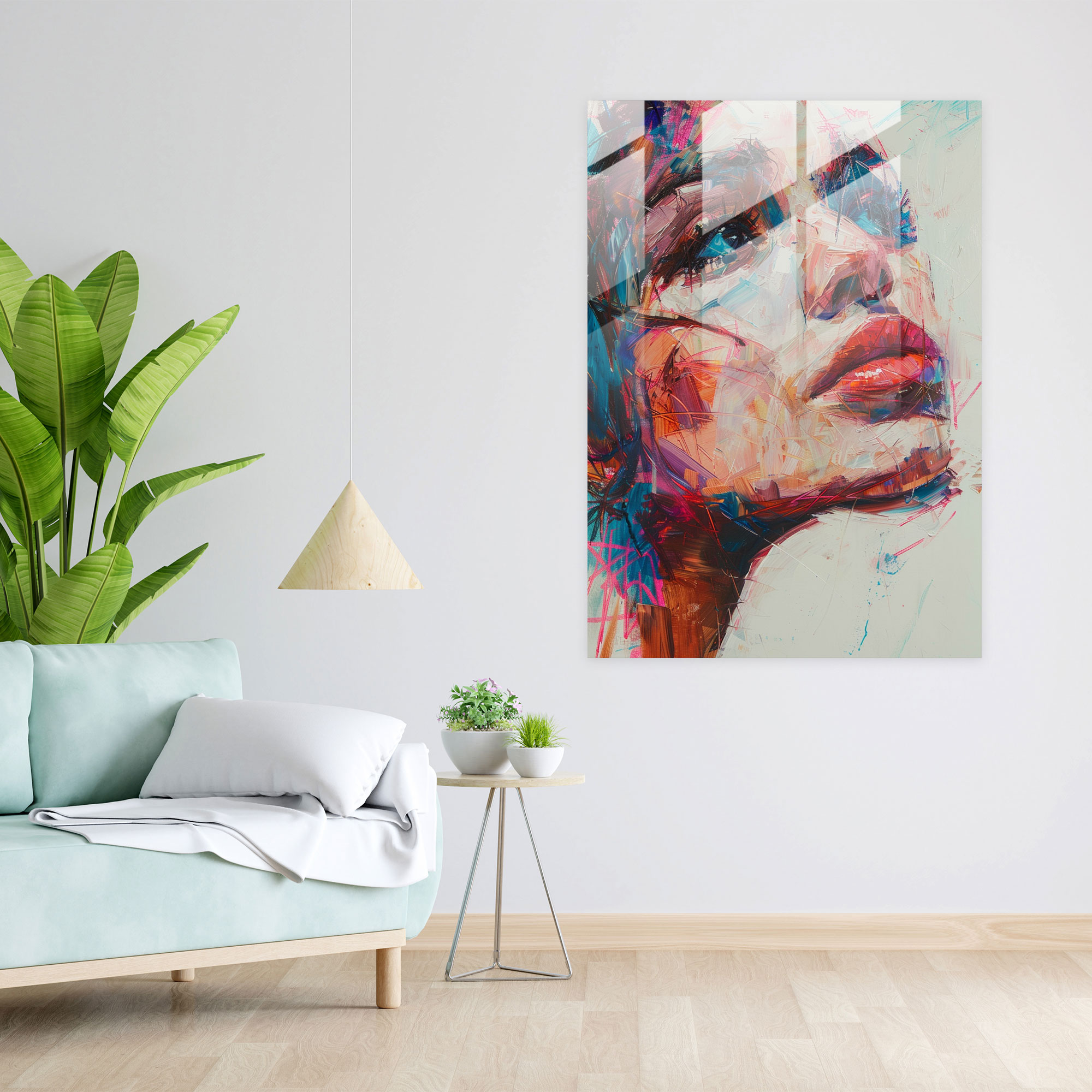 Emotional Expressionism Glass Print - Expressionism, Modern Art, Glass Print, Home Decoration