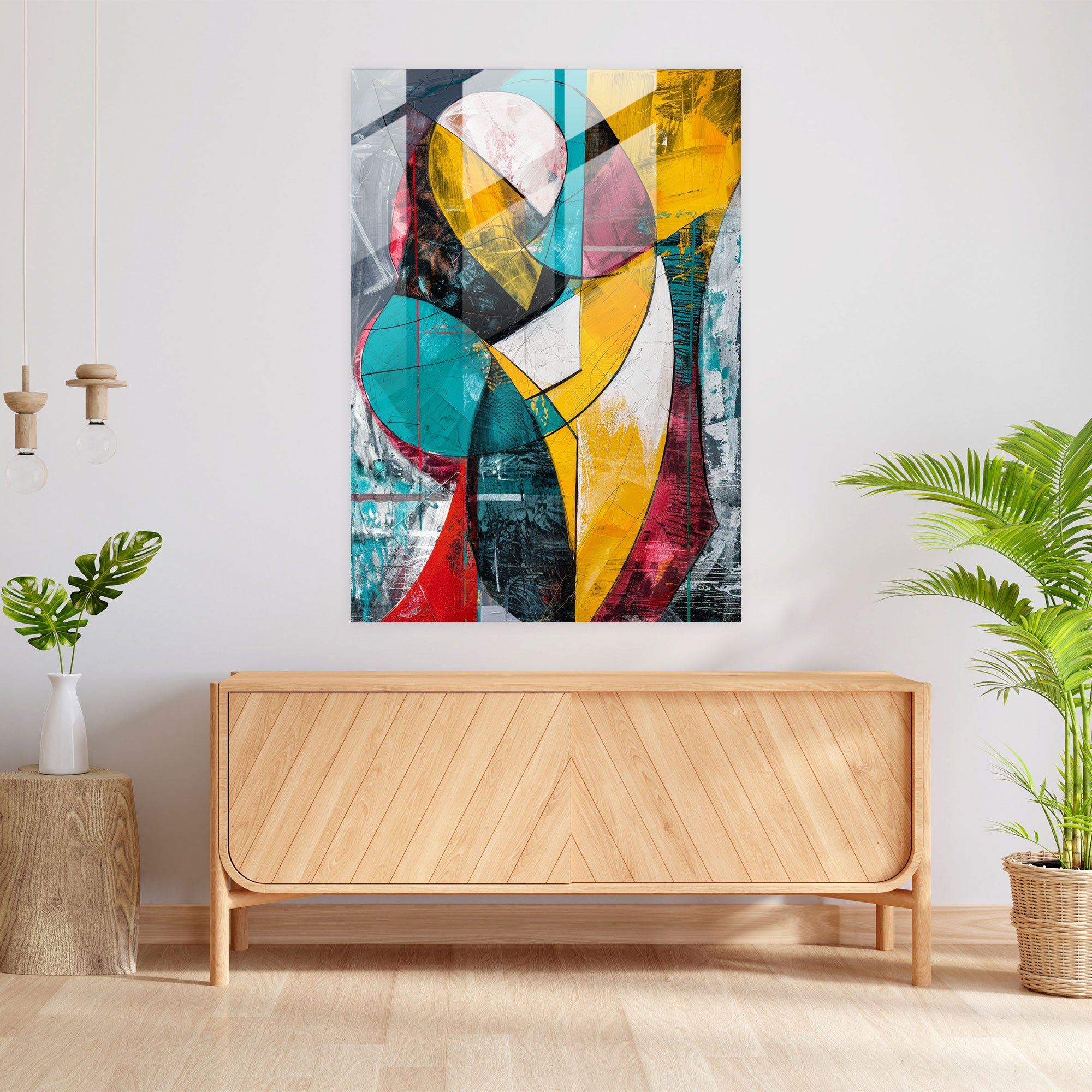 Abstract Expressionism Home Decoration - Expressionism, Glass Art, Wall Decoration, Glass Print