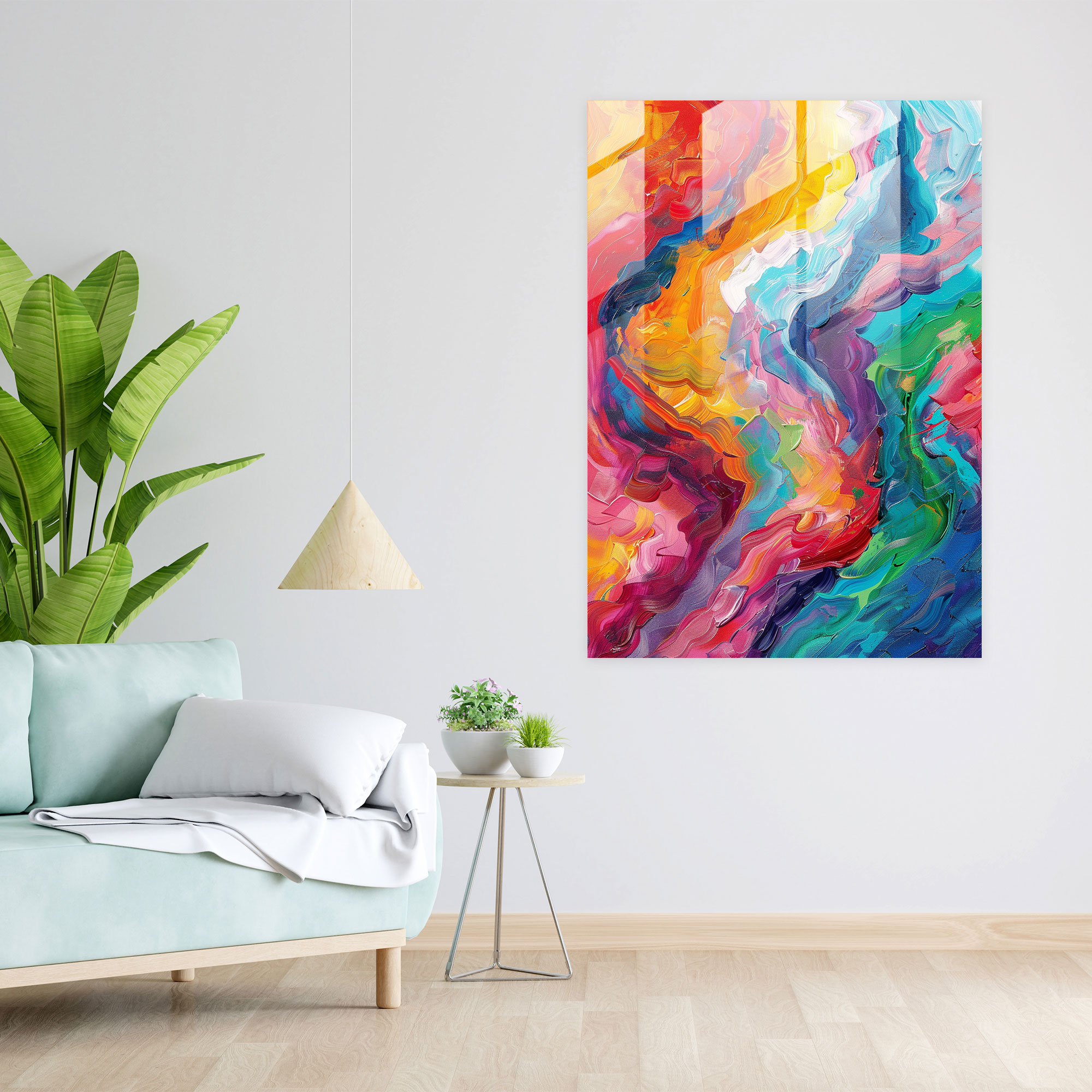 Swirling Expressionism Glass Art - Expressionism, Modern Art, Glass Art, Home Decoration