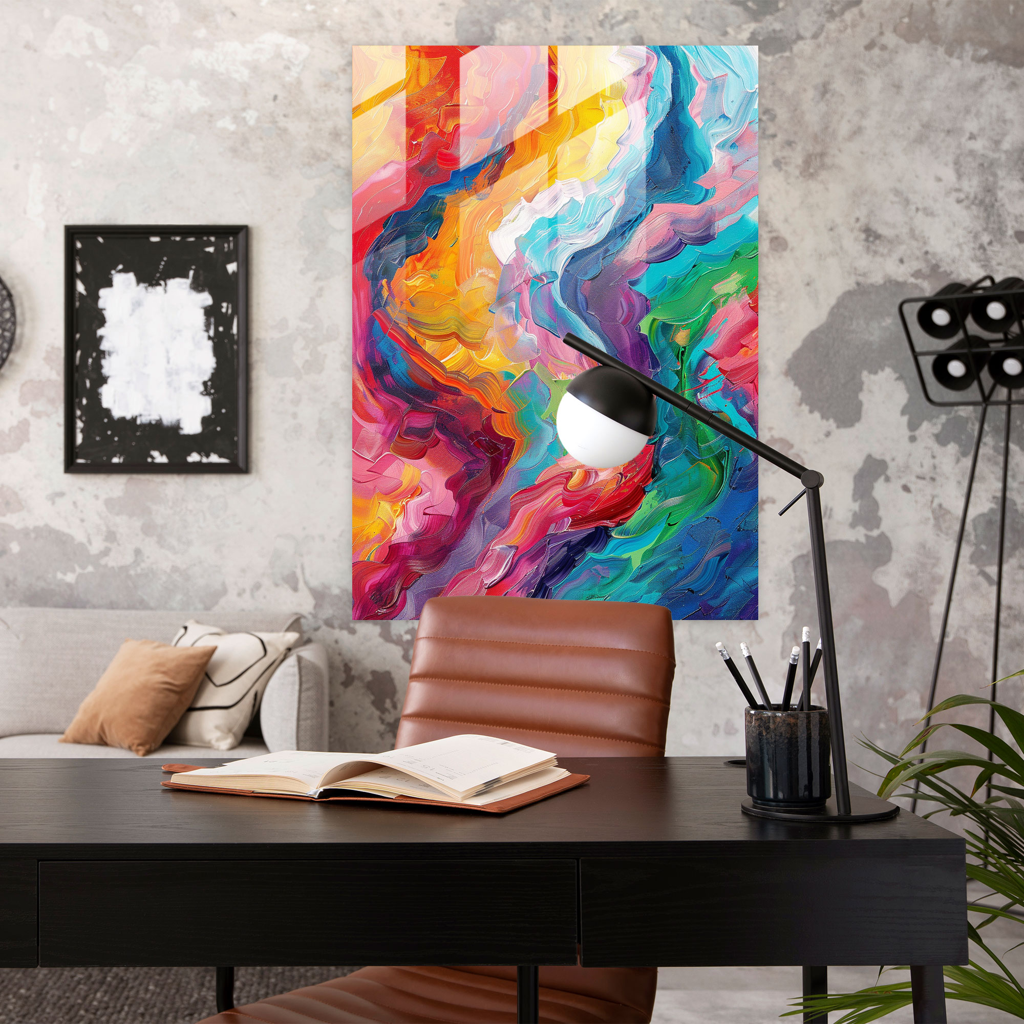 Swirling Expressionism Glass Art - Expressionism, Modern Art, Glass Art, Home Decoration