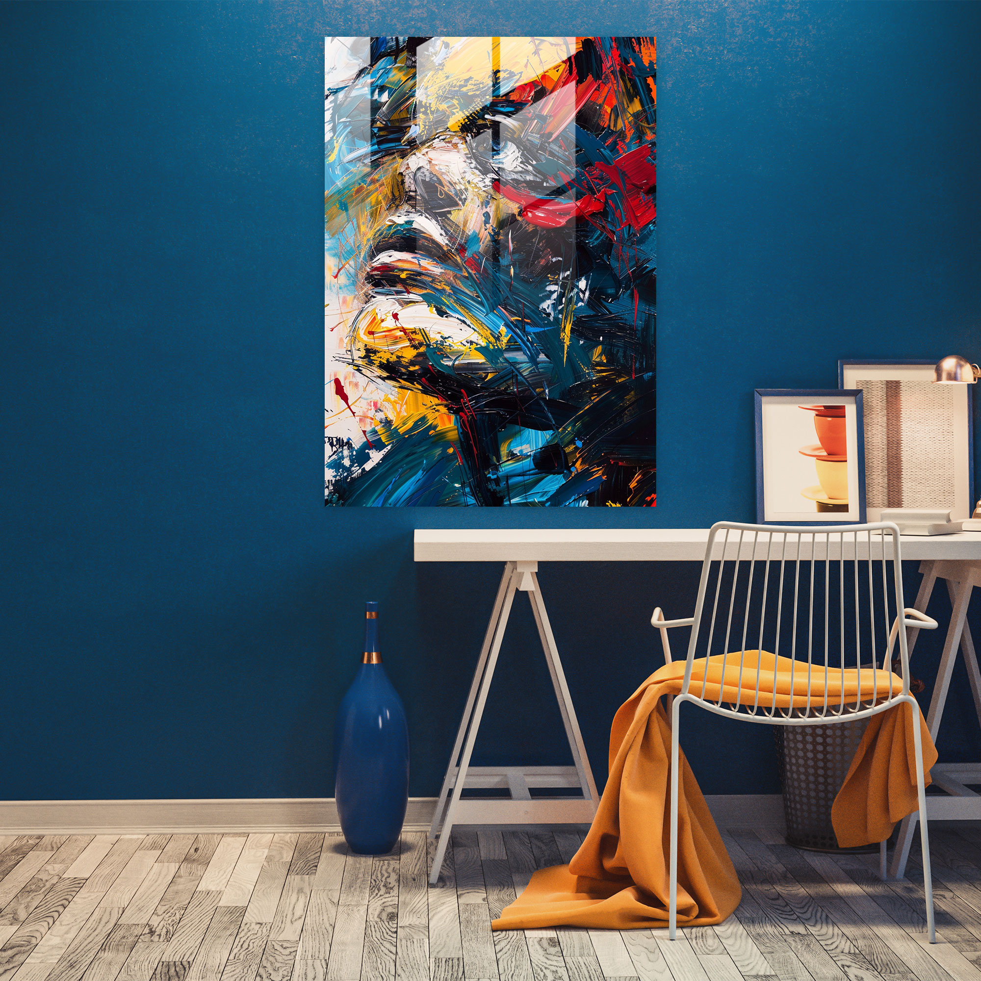 Expressive Expressionism Glass Print - Expressionism, Glass Print, Modern Art, Wall Decoration