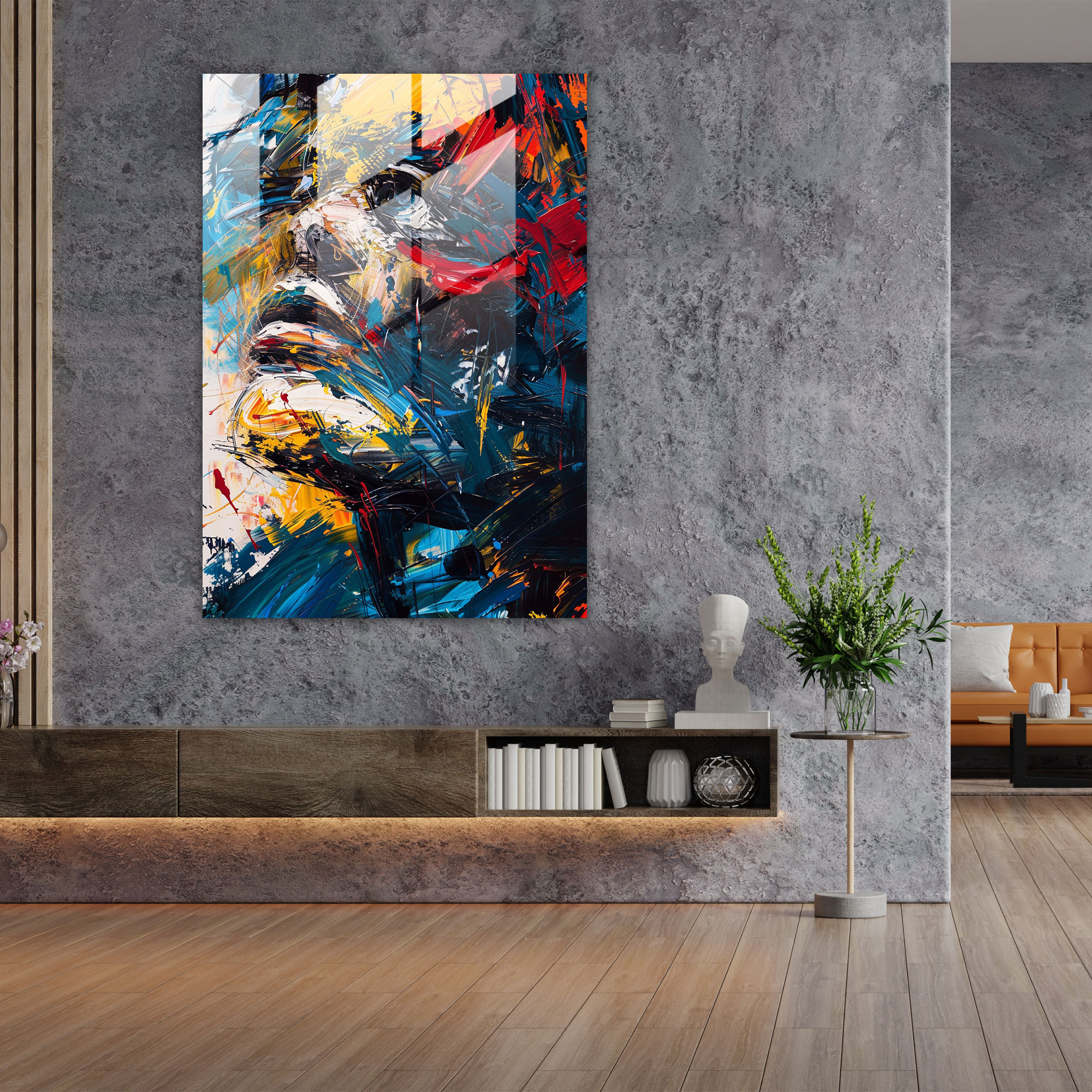 Expressive Expressionism Glass Print - Expressionism, Glass Print, Modern Art, Wall Decoration