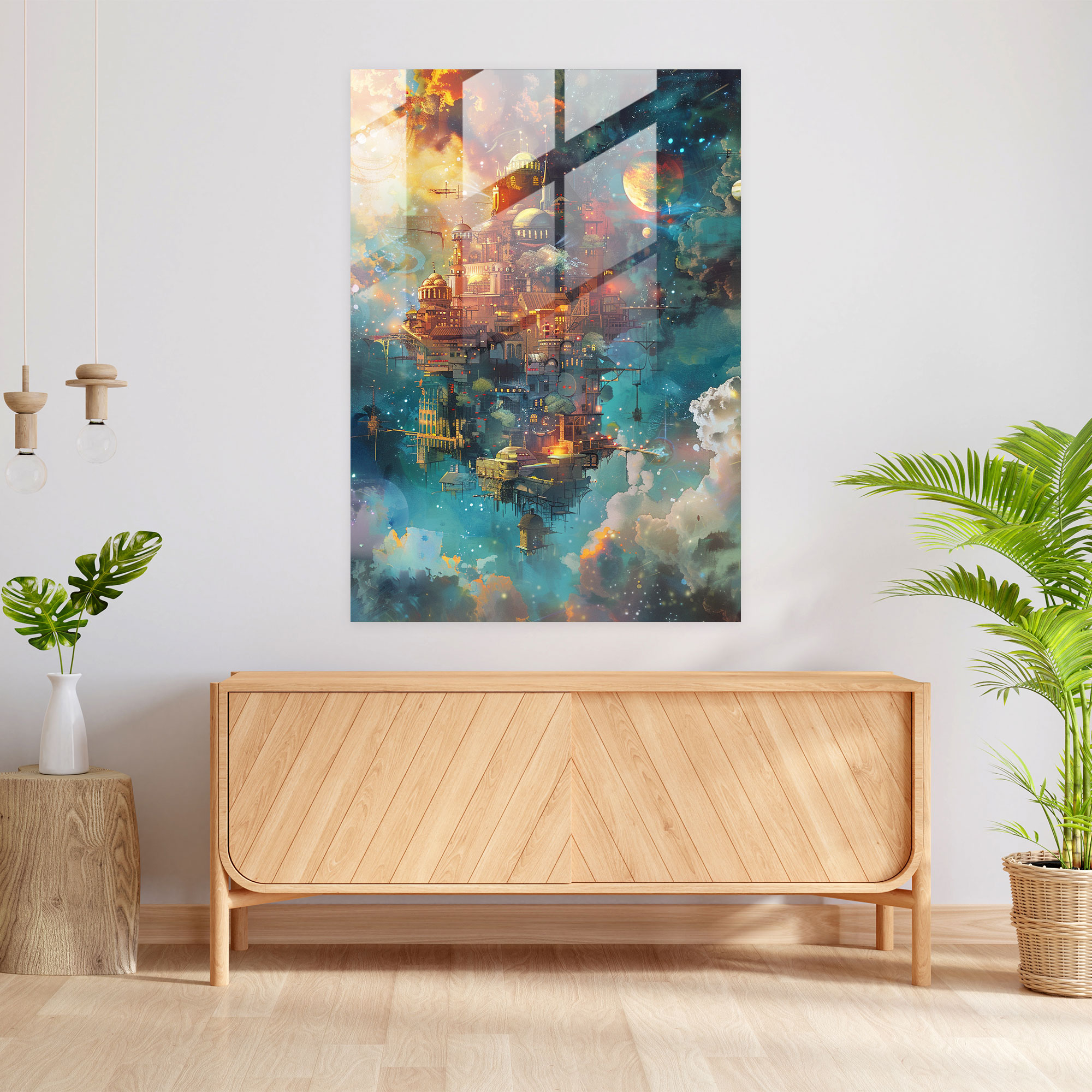 Expressionism Art Style Glass Print - Surreal Dreamscape Glass Wall Art - Expressionism, Expressionism Art Style, Glass Wall Art, Home Decoration