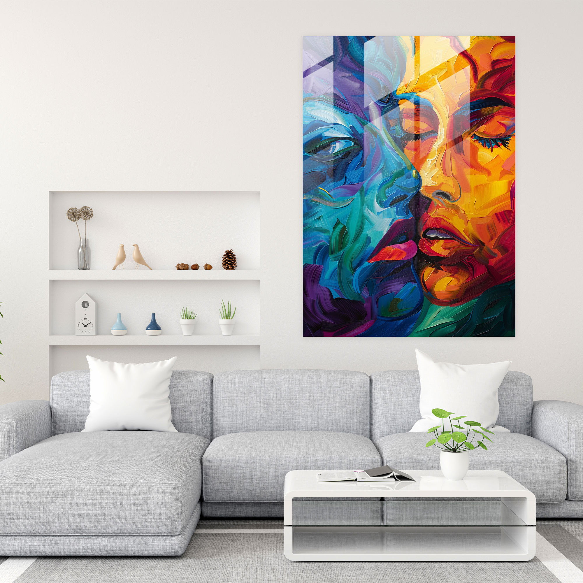 Emotional Intensity Glass Wall Art - Expressionism, Wall Decoration, Glass Wall Art, Expressionism Art Style