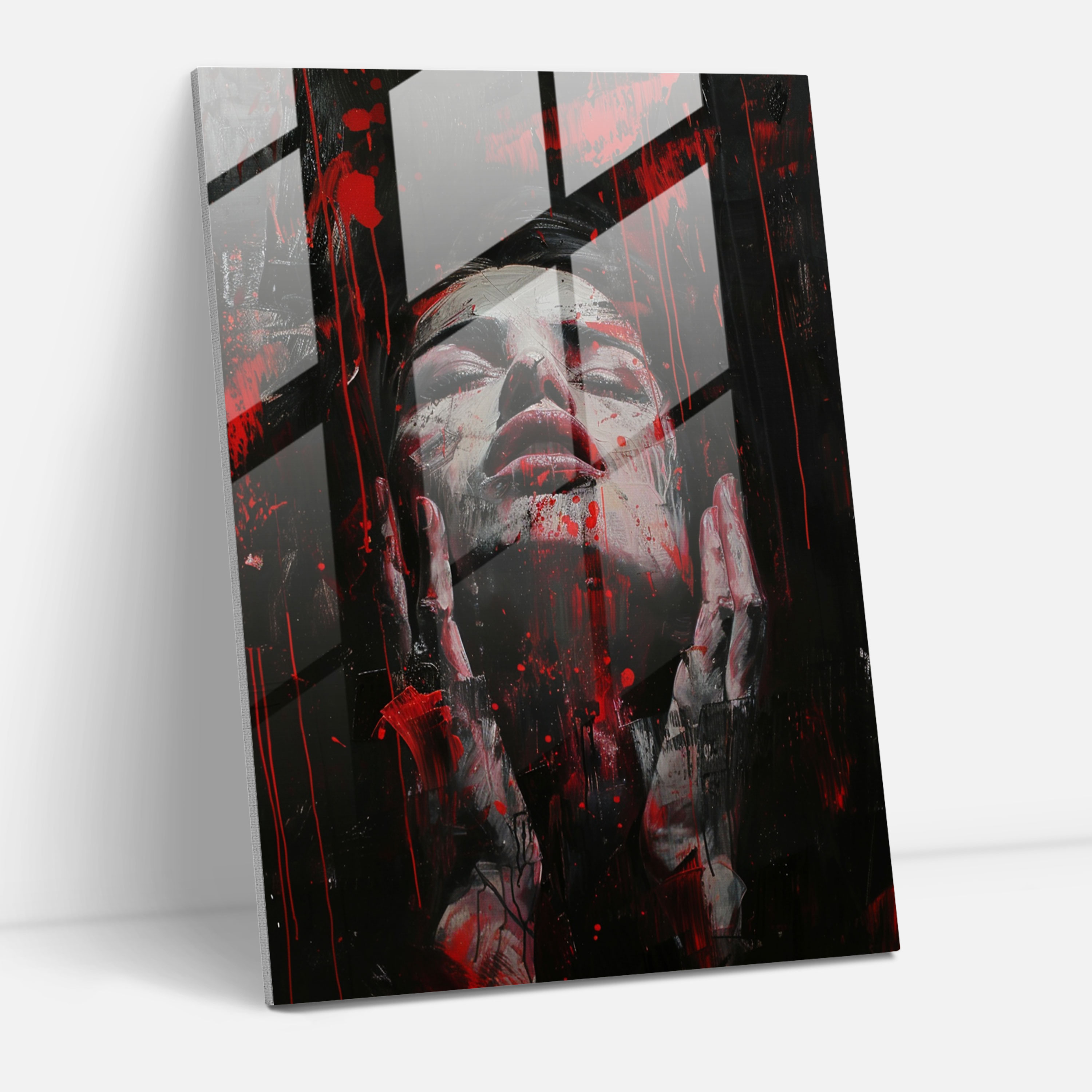 Dramatic Brushwork Glass Print - Expressionism, Glass Print, Home Decoration, Wall Decoration