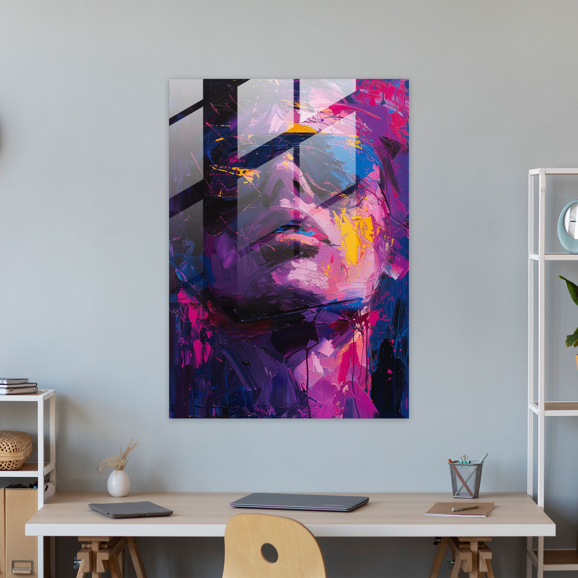 Raw Emotion Glass Wall Art - Expressionism, Home Decoration, Glass Wall Art, Modern Art
